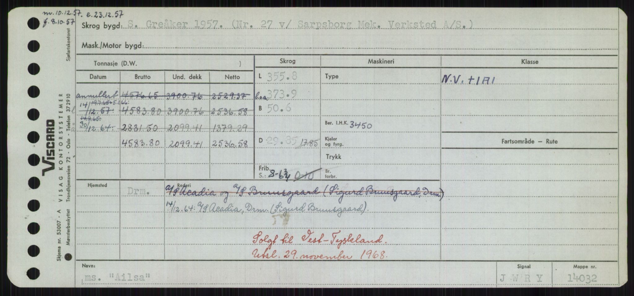 Sjøfartsdirektoratet med forløpere, Skipsmålingen, RA/S-1627/H/Hd/L0001: Fartøy, A-Anv, p. 151