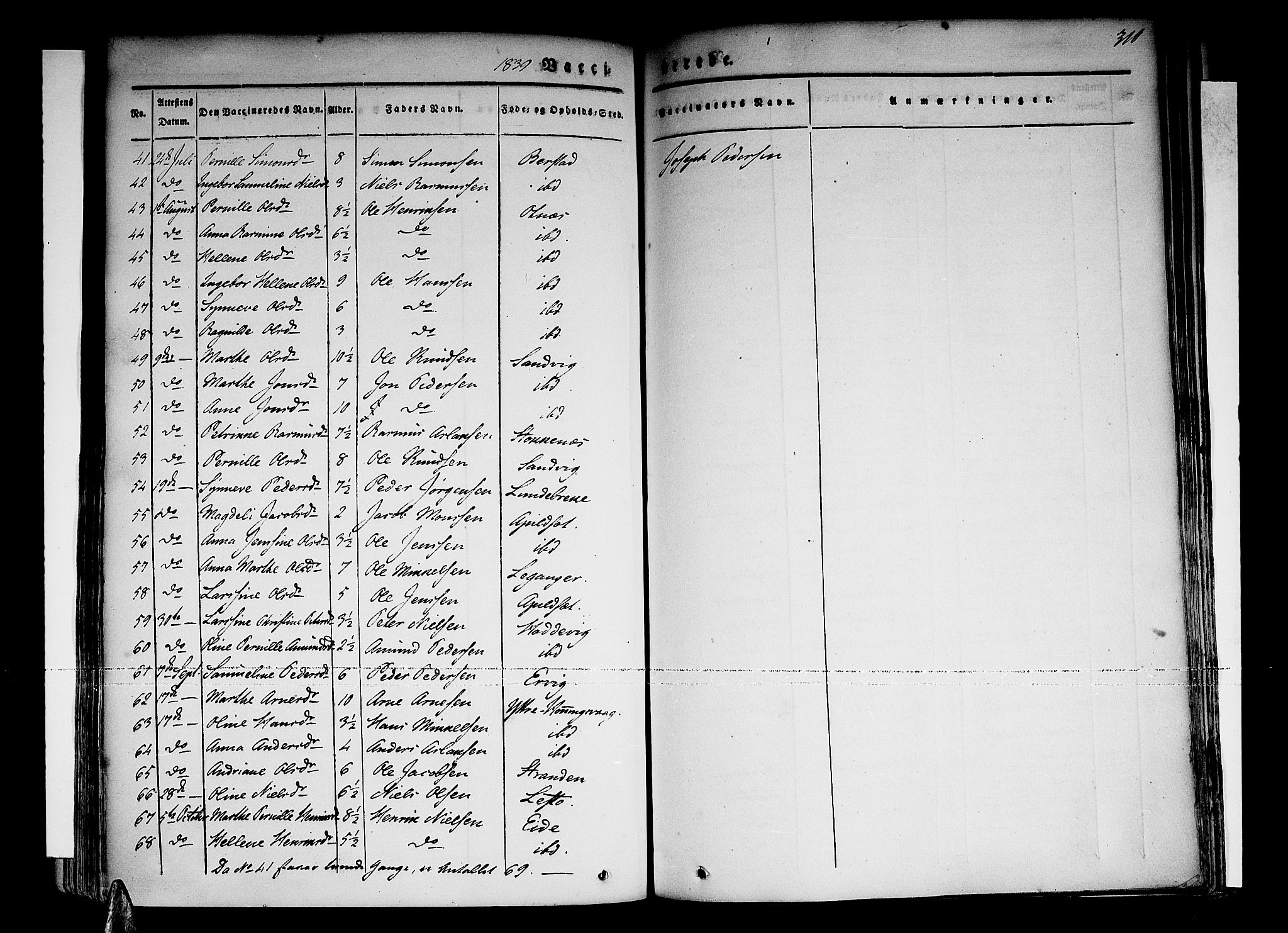 Selje sokneprestembete, AV/SAB-A-99938/H/Ha/Haa/Haaa: Parish register (official) no. A 9, 1829-1844, p. 310