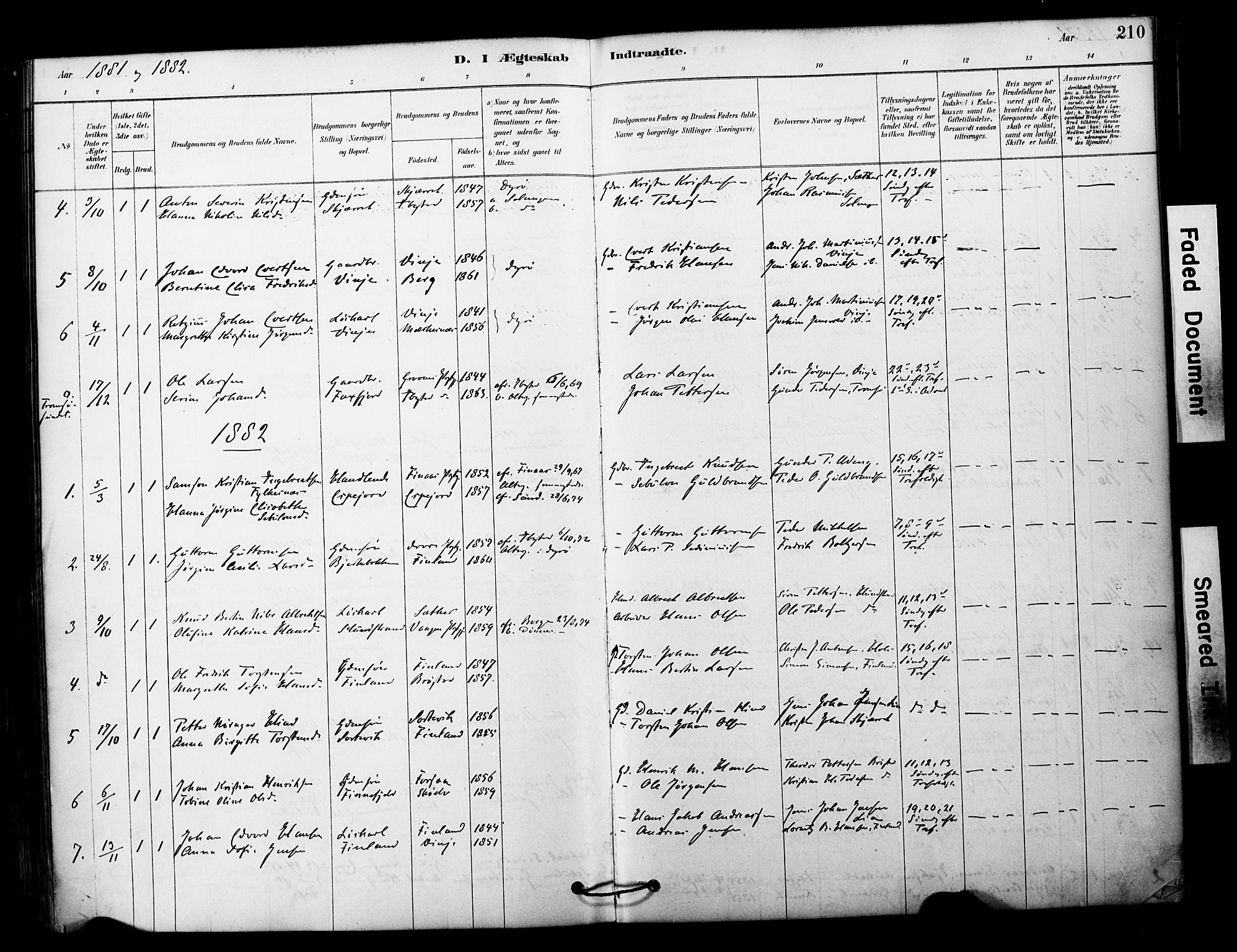 Tranøy sokneprestkontor, SATØ/S-1313/I/Ia/Iaa/L0011kirke: Parish register (official) no. 11, 1878-1904, p. 210