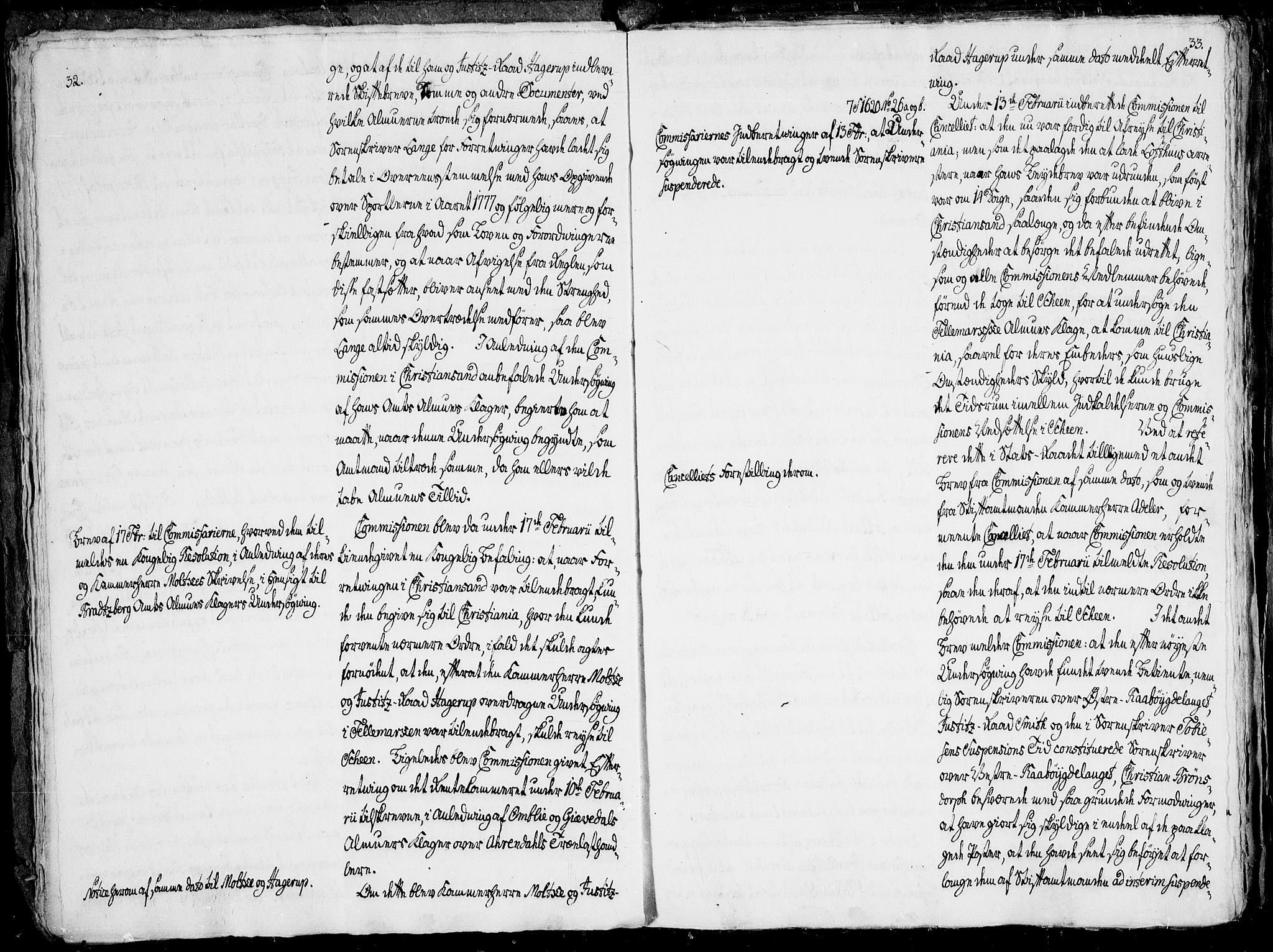 Danske Kanselli, Skapsaker, AV/RA-EA-4061/F/L0101: Skap 16, pakke 7 VII, 1787, p. 32-33