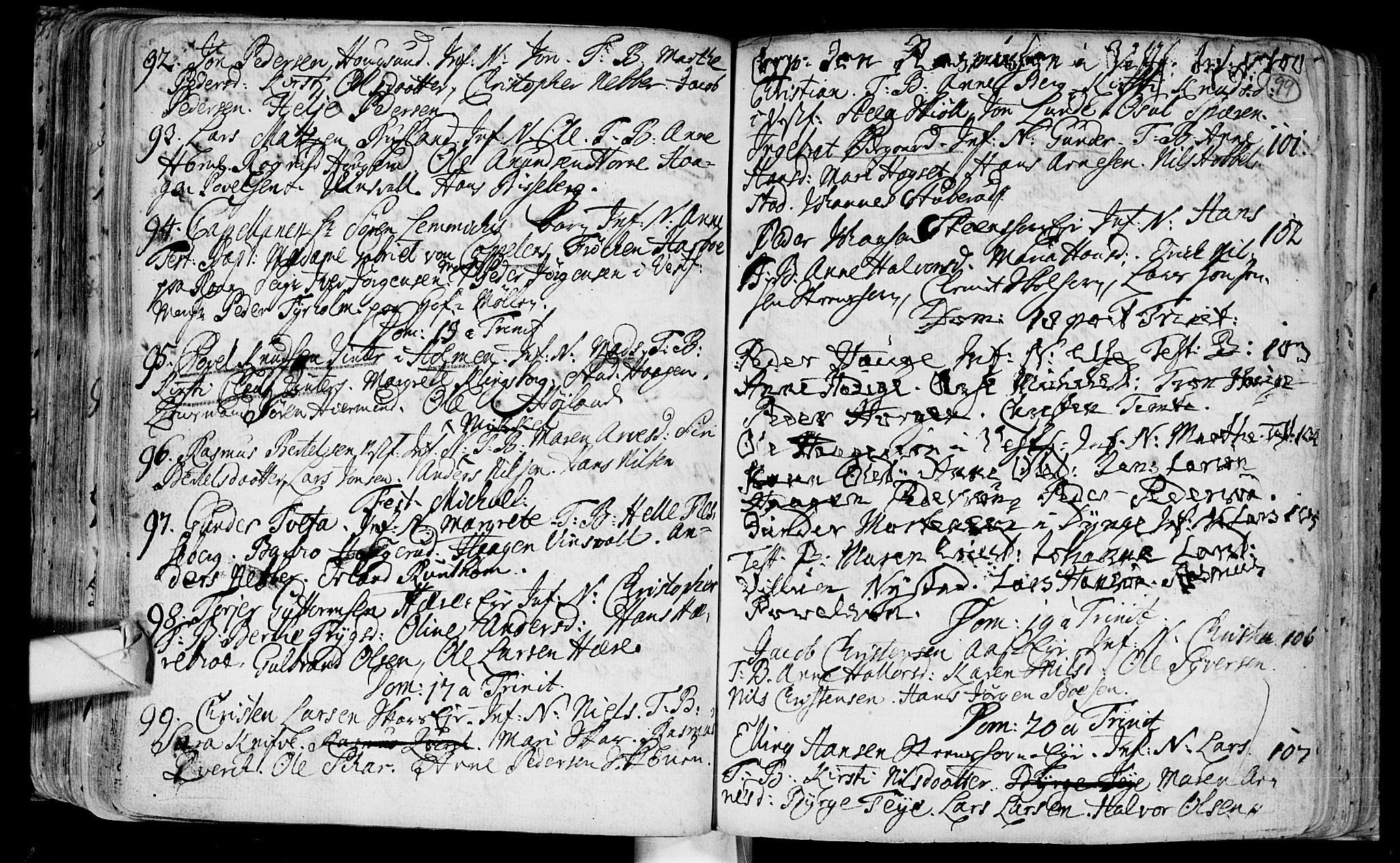 Eiker kirkebøker, SAKO/A-4/F/Fa/L0003: Parish register (official) no. I 3, 1724-1753, p. 99