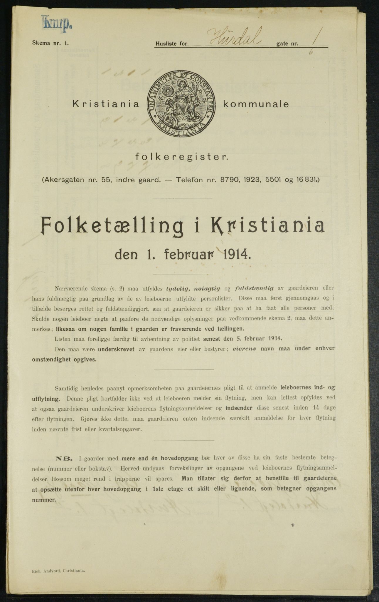 OBA, Municipal Census 1914 for Kristiania, 1914, p. 42276