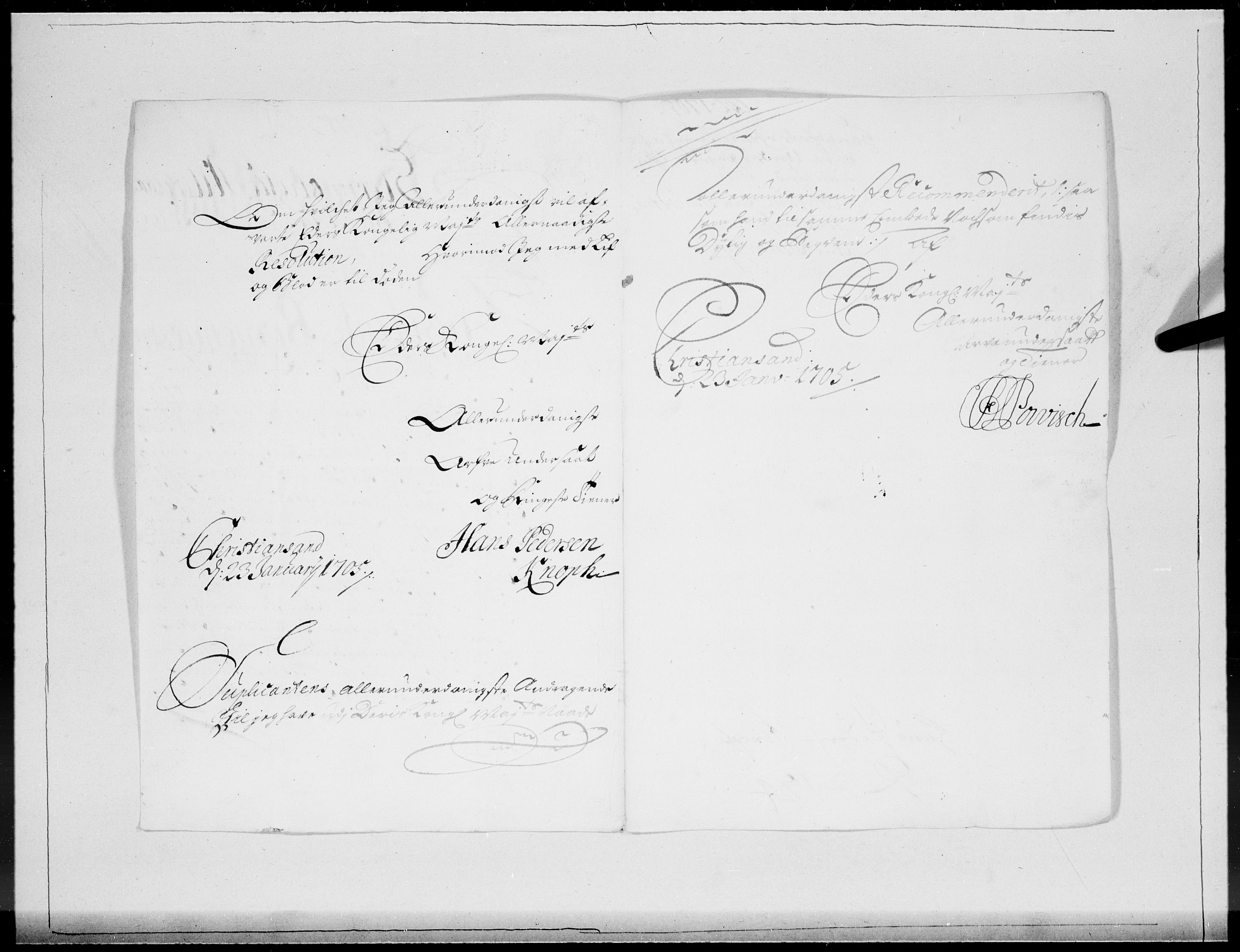 Danske Kanselli 1572-1799, AV/RA-EA-3023/F/Fc/Fcc/Fcca/L0058: Norske innlegg 1572-1799, 1705, p. 148