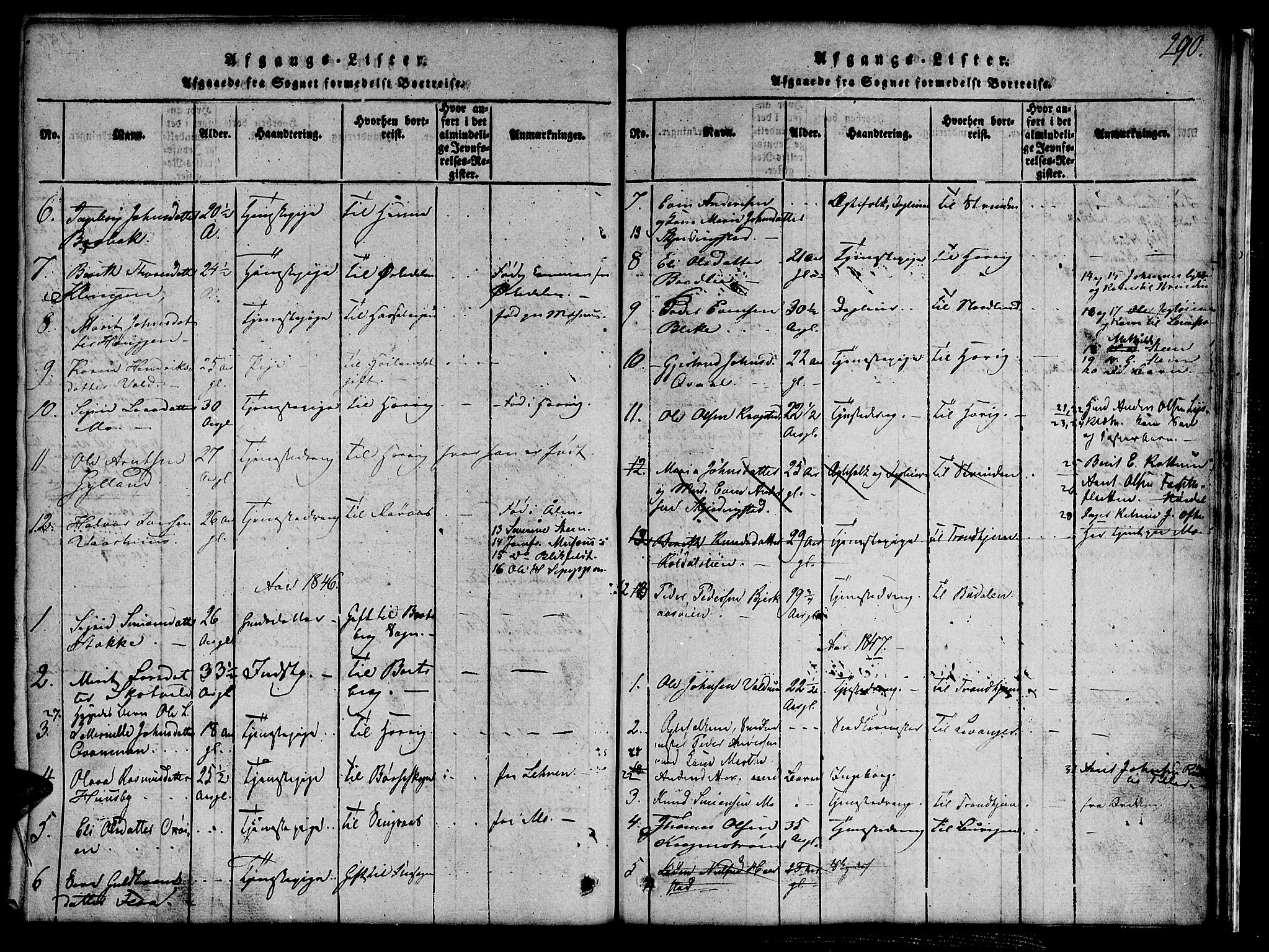 Ministerialprotokoller, klokkerbøker og fødselsregistre - Sør-Trøndelag, AV/SAT-A-1456/691/L1092: Parish register (copy) no. 691C03, 1816-1852, p. 290