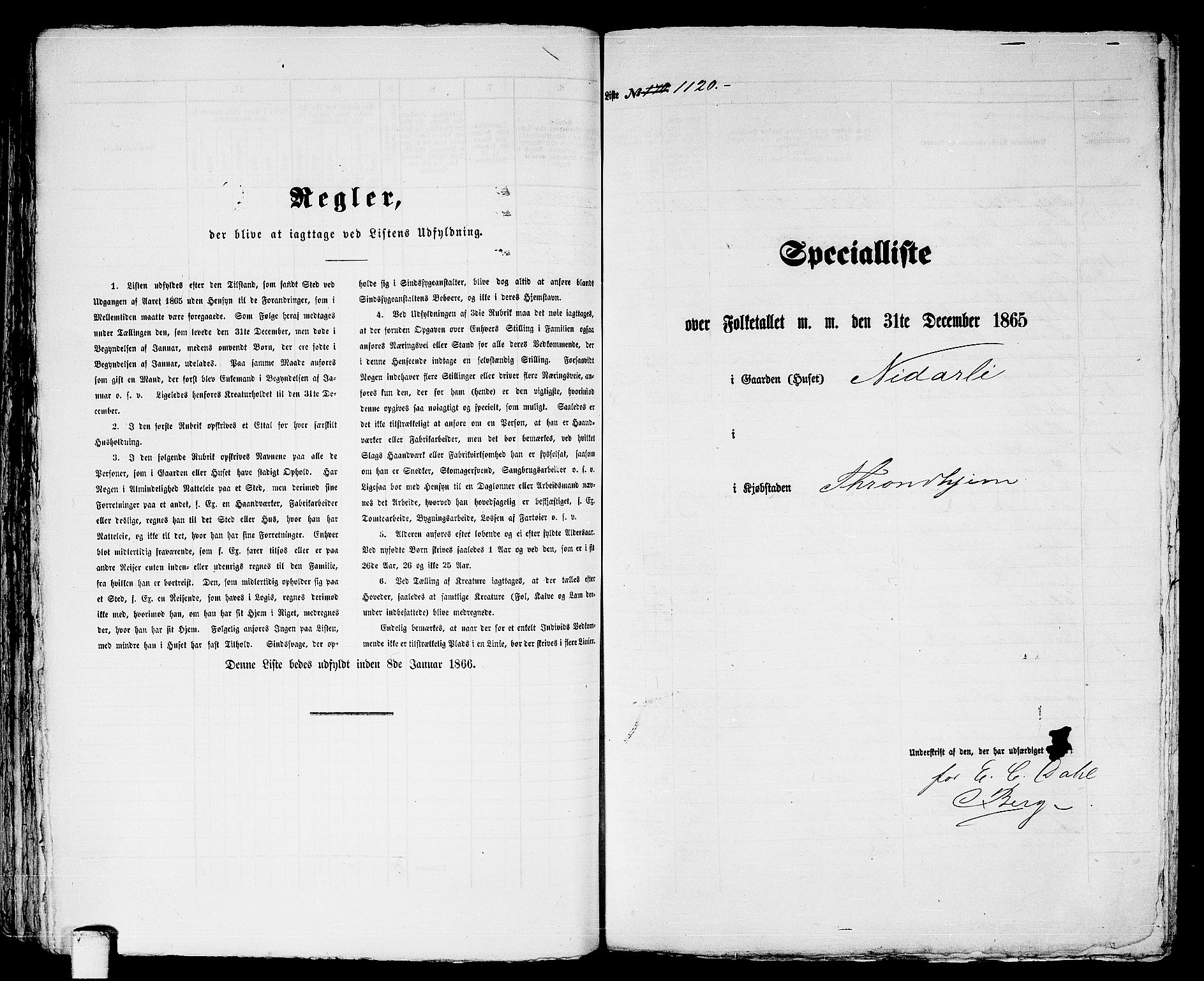 RA, 1865 census for Trondheim, 1865, p. 2327