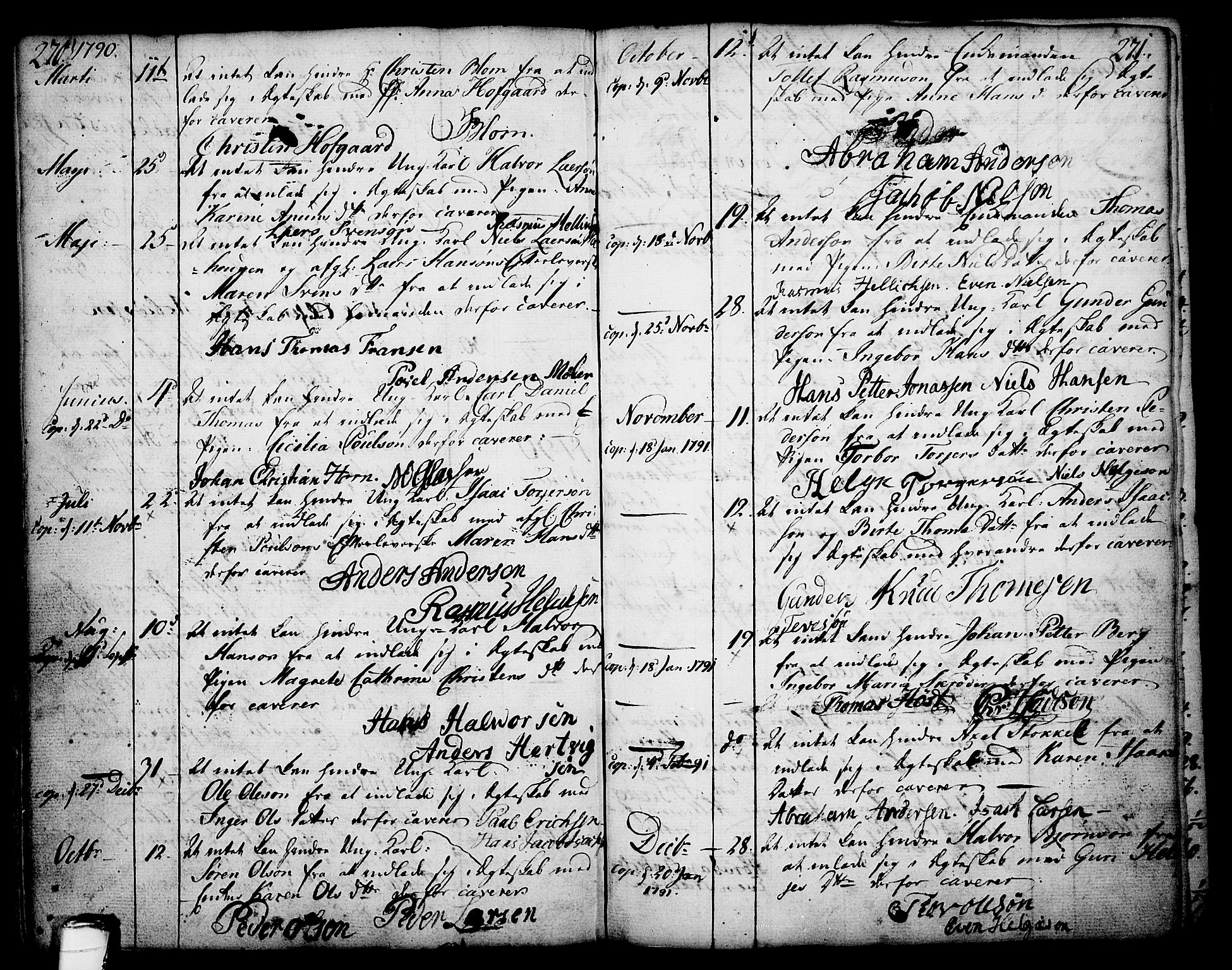 Skien kirkebøker, AV/SAKO-A-302/F/Fa/L0003: Parish register (official) no. 3, 1755-1791, p. 270-271