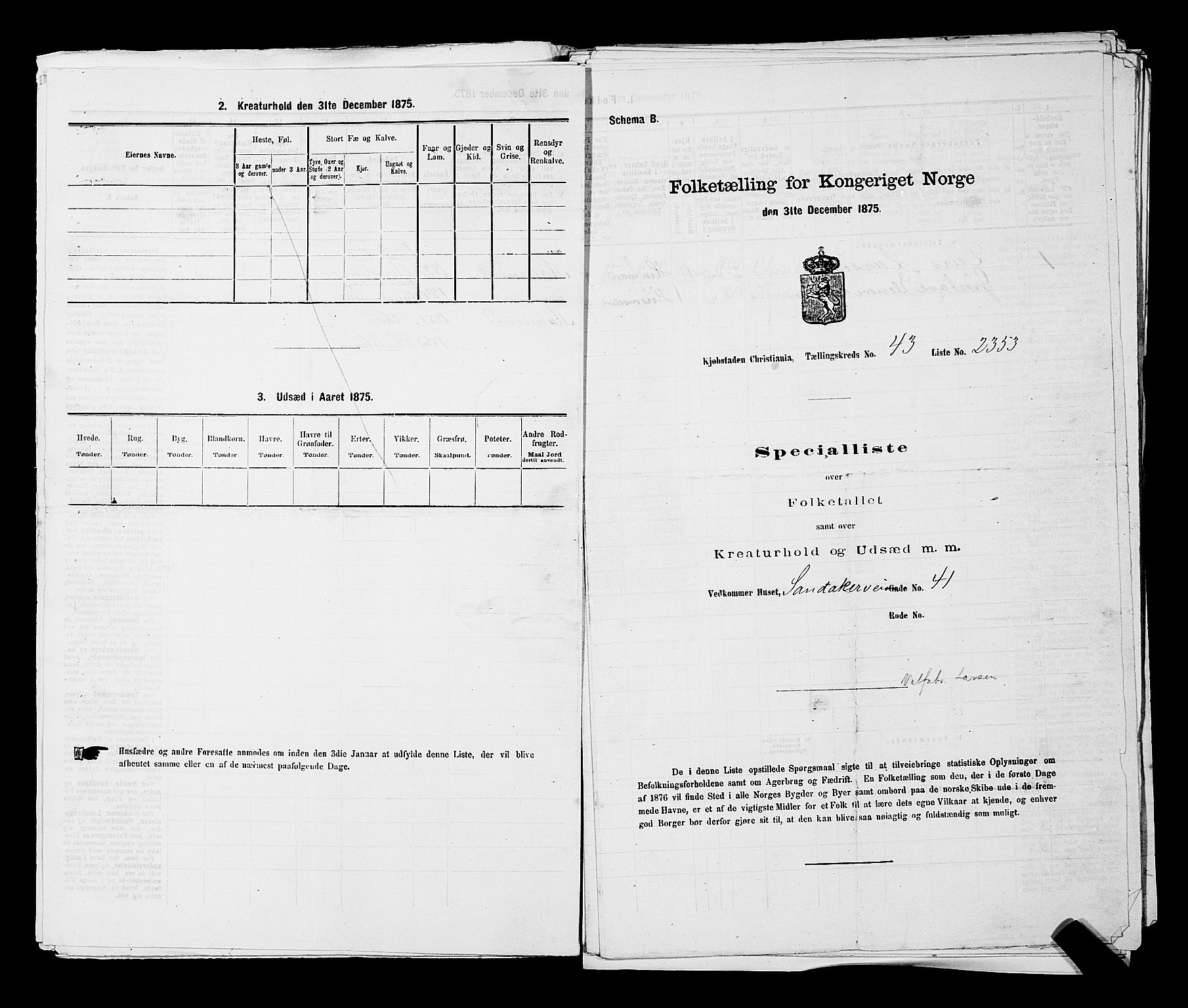 RA, 1875 census for 0301 Kristiania, 1875, p. 6626