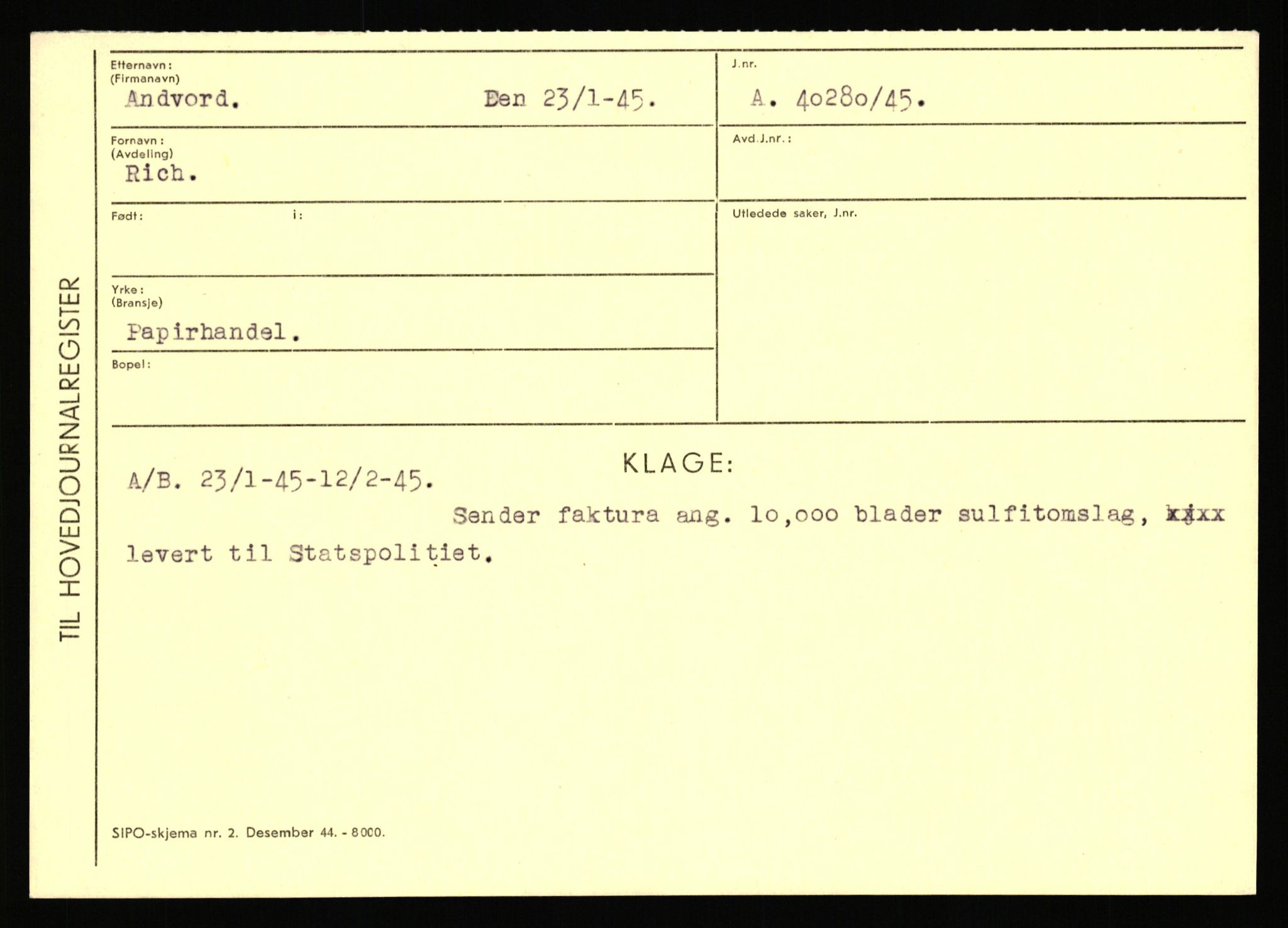 Statspolitiet - Hovedkontoret / Osloavdelingen, AV/RA-S-1329/C/Ca/L0001: Aabakken - Armann, 1943-1945, p. 4315