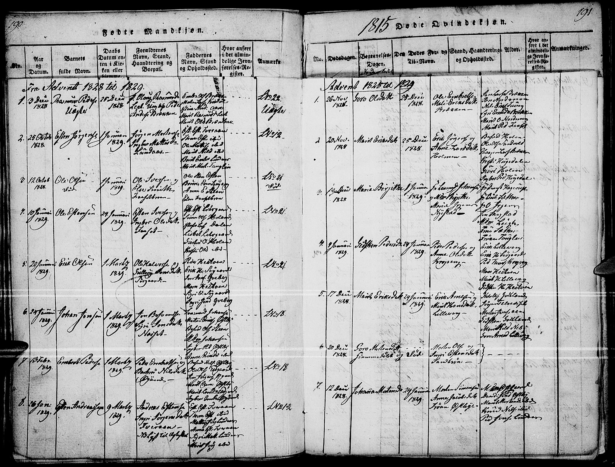 Tynset prestekontor, SAH/PREST-058/H/Ha/Haa/L0018: Parish register (official) no. 18, 1815-1829