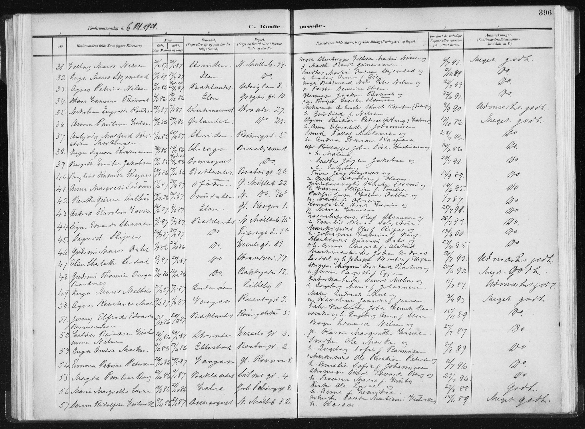 Ministerialprotokoller, klokkerbøker og fødselsregistre - Sør-Trøndelag, SAT/A-1456/604/L0200: Parish register (official) no. 604A20II, 1901-1908, p. 396