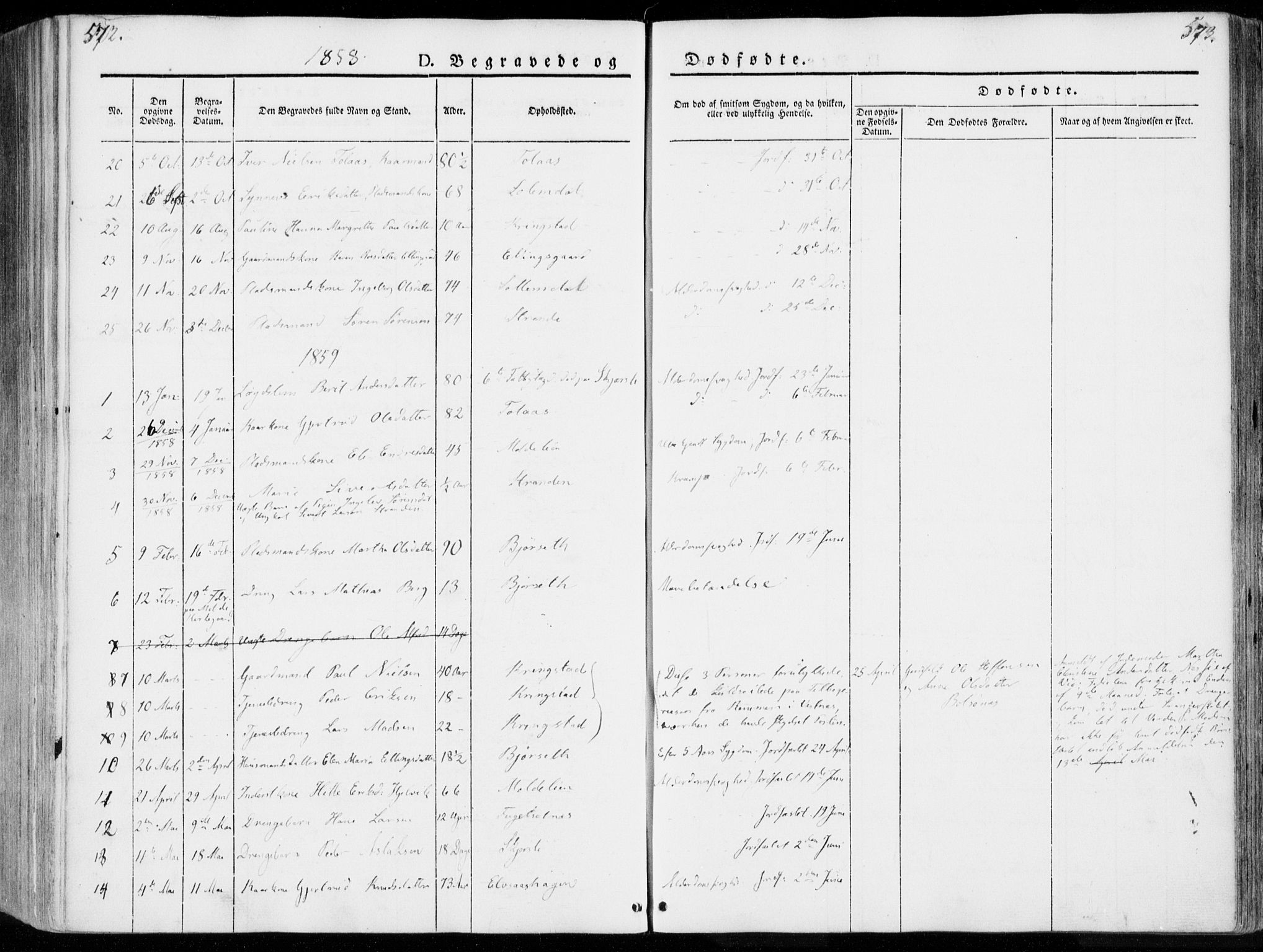 Ministerialprotokoller, klokkerbøker og fødselsregistre - Møre og Romsdal, AV/SAT-A-1454/555/L0653: Parish register (official) no. 555A04, 1843-1869, p. 572-573