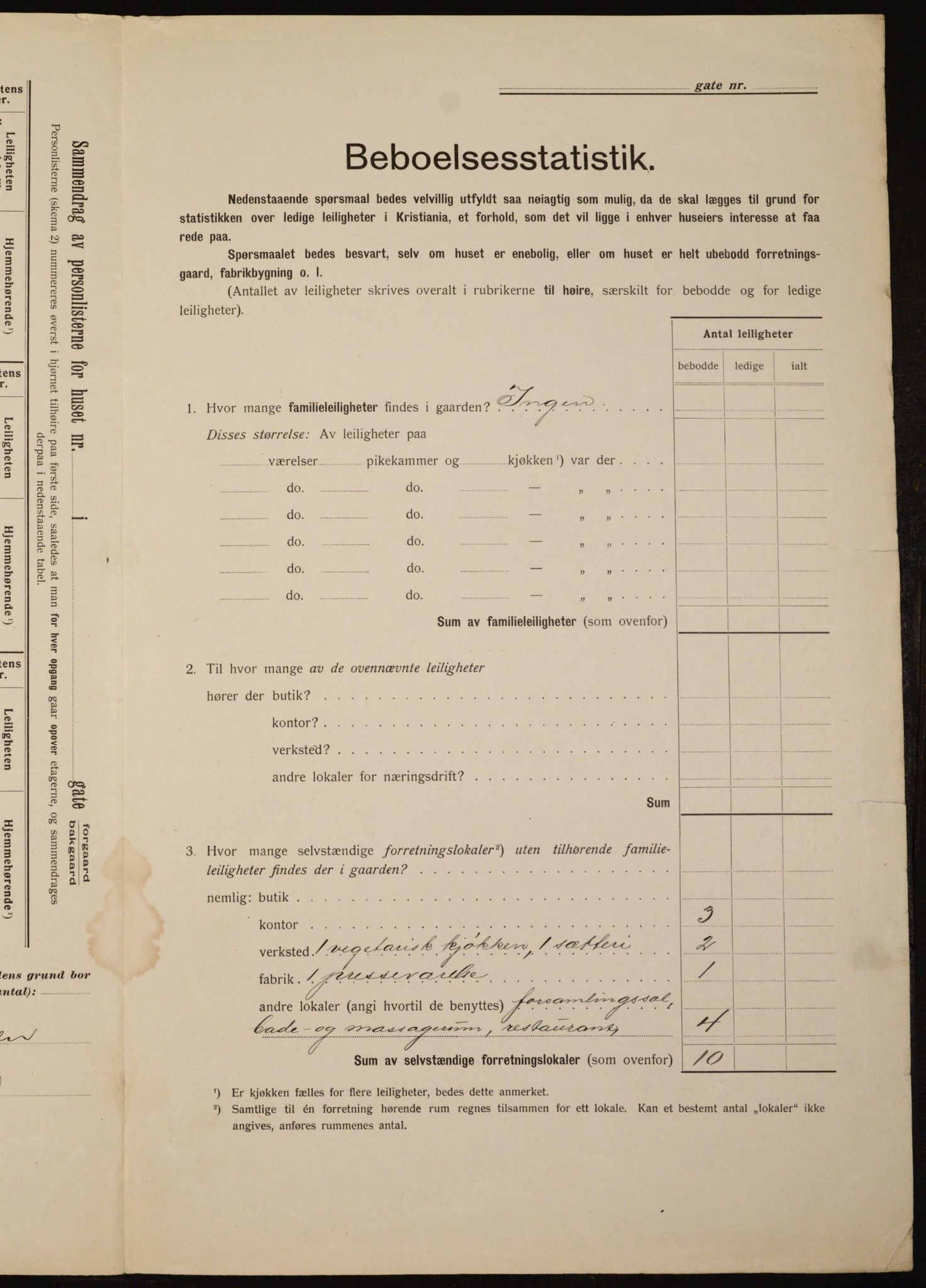 OBA, Municipal Census 1912 for Kristiania, 1912, p. 828