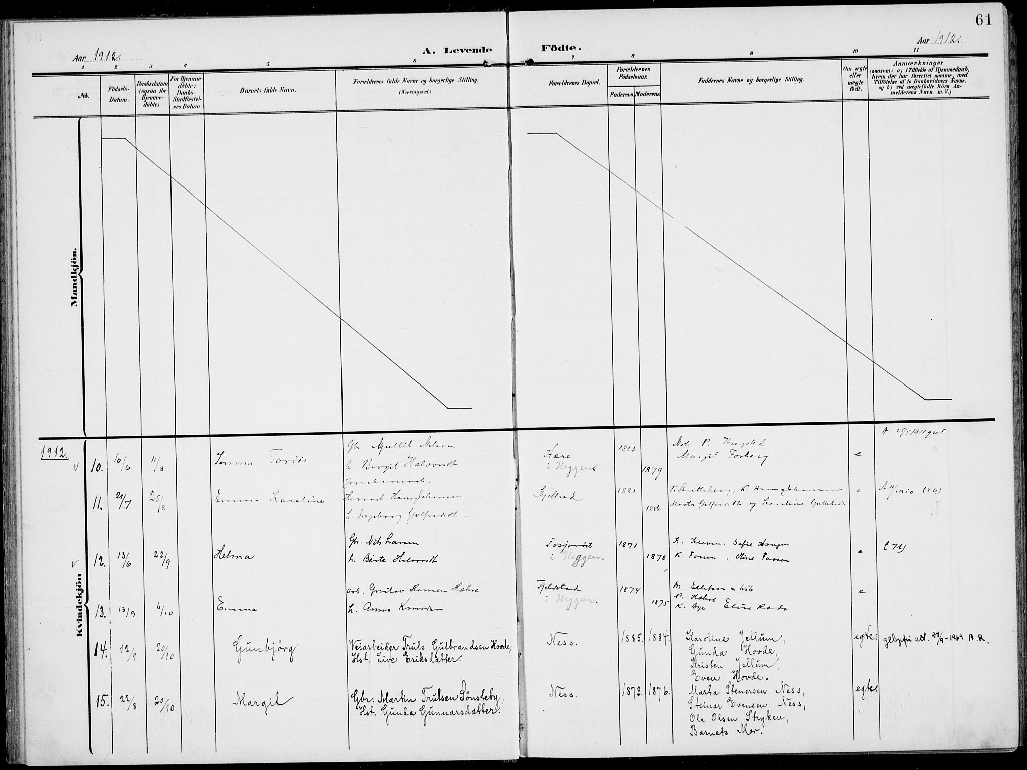 Modum kirkebøker, AV/SAKO-A-234/F/Fa/L0019: Parish register (official) no. 19, 1890-1914, p. 61