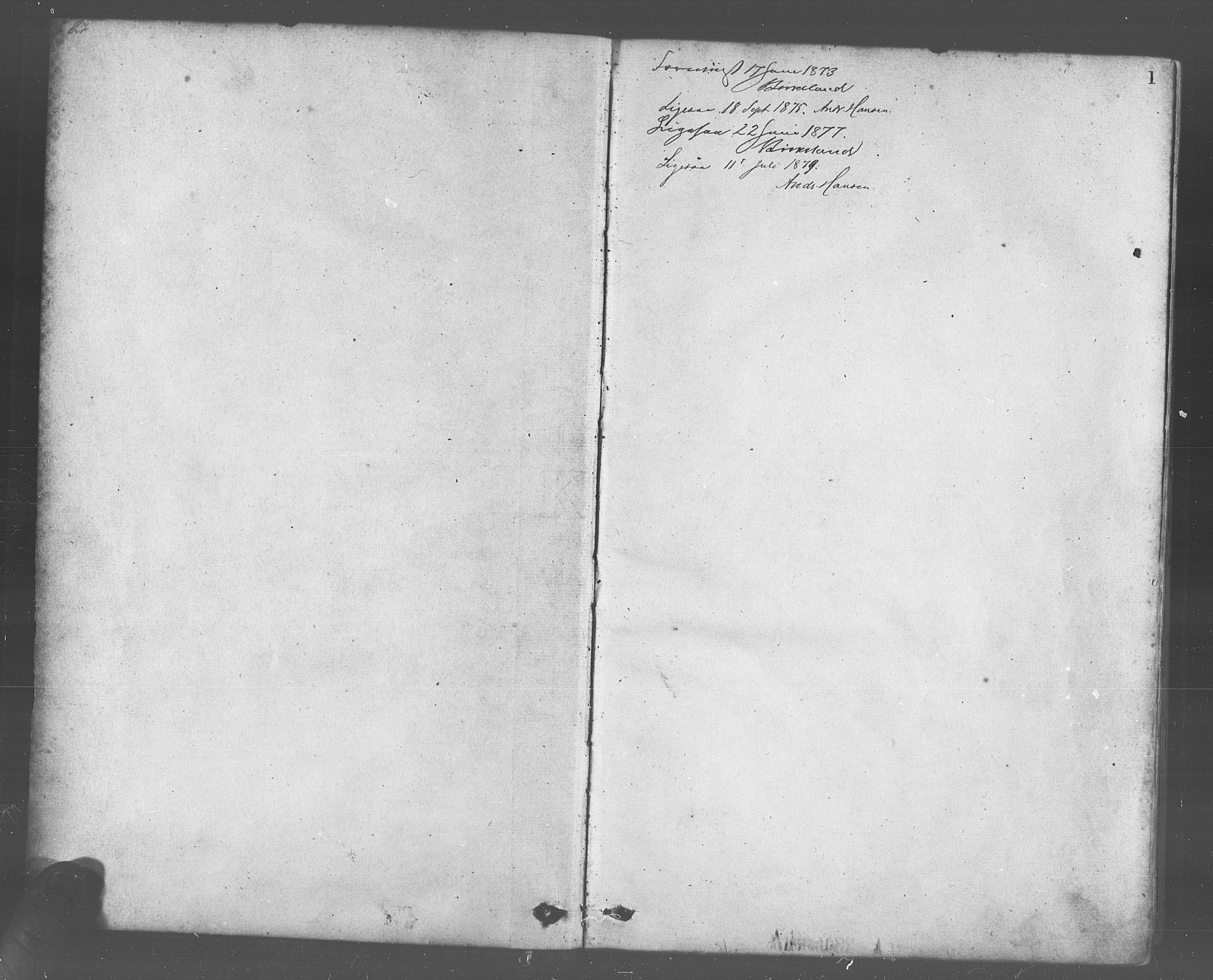 Skånevik sokneprestembete, SAB/A-77801/H/Haa: Parish register (official) no. A 6, 1869-1878, p. 1