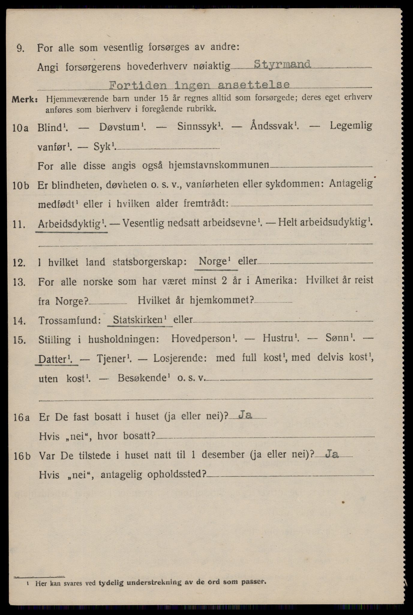 SAST, 1920 census for Haugesund, 1920, p. 11910