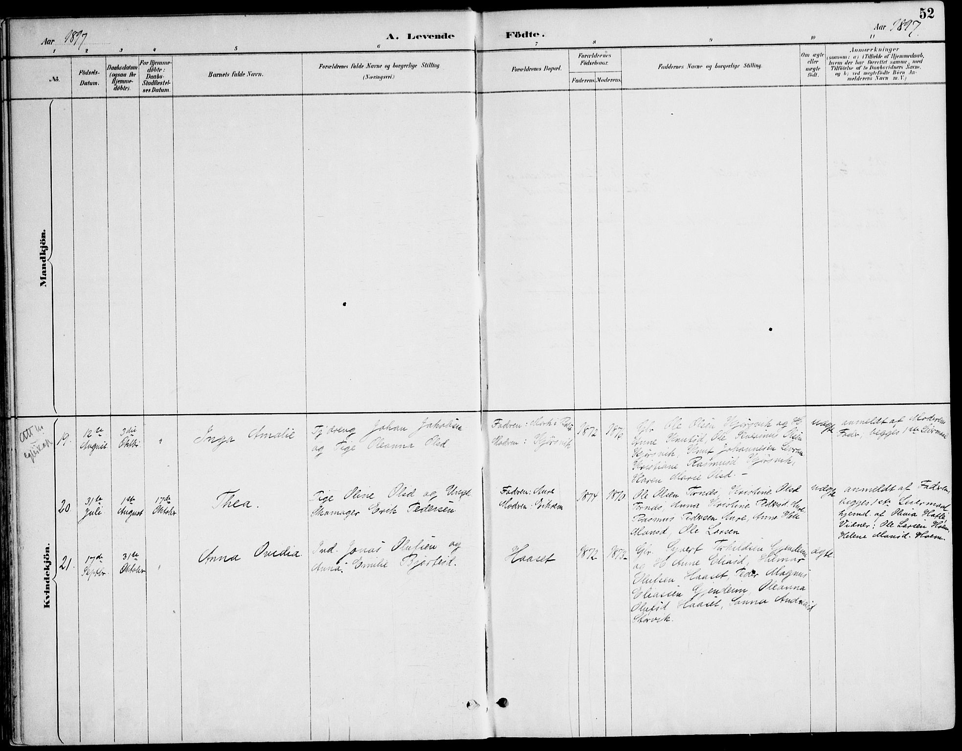 Ministerialprotokoller, klokkerbøker og fødselsregistre - Møre og Romsdal, AV/SAT-A-1454/565/L0750: Parish register (official) no. 565A04, 1887-1905, p. 52