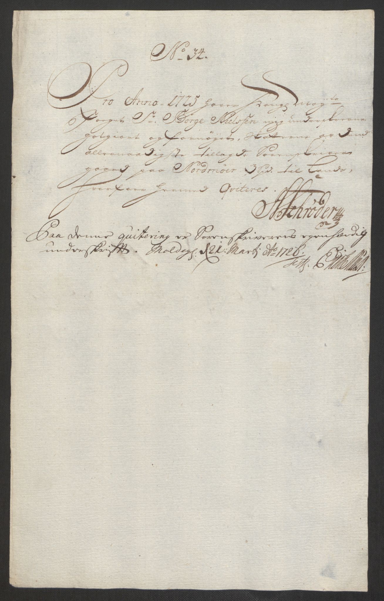Rentekammeret inntil 1814, Reviderte regnskaper, Fogderegnskap, RA/EA-4092/R56/L3758: Fogderegnskap Nordmøre, 1725, p. 249