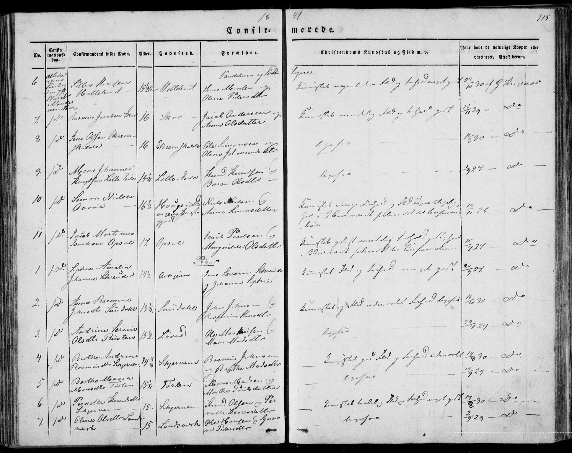 Ministerialprotokoller, klokkerbøker og fødselsregistre - Møre og Romsdal, AV/SAT-A-1454/501/L0005: Parish register (official) no. 501A05, 1831-1844, p. 115