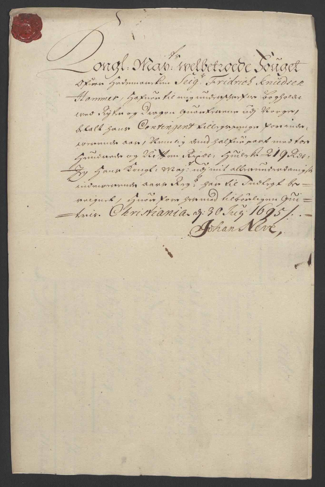 Rentekammeret inntil 1814, Reviderte regnskaper, Fogderegnskap, RA/EA-4092/R16/L1036: Fogderegnskap Hedmark, 1695-1696, p. 136