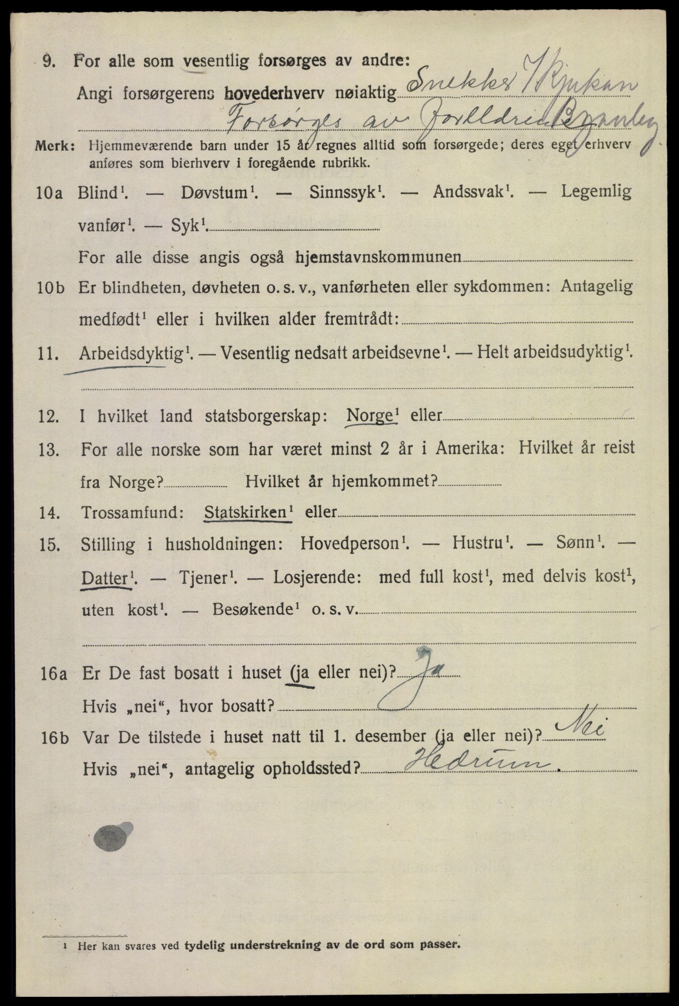 SAKO, 1920 census for Tinn, 1920, p. 7939