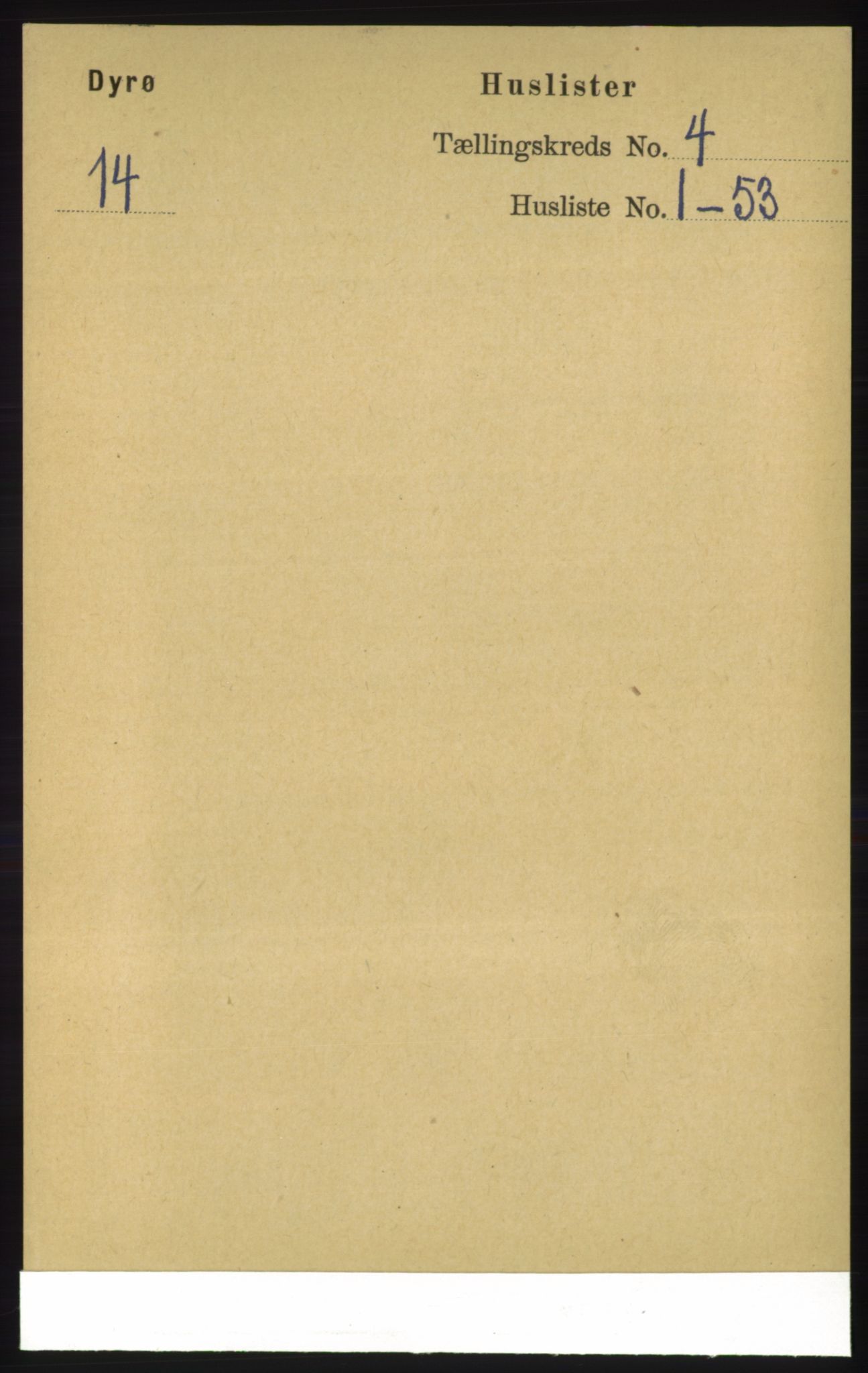 RA, 1891 census for 1926 Dyrøy, 1891, p. 1450