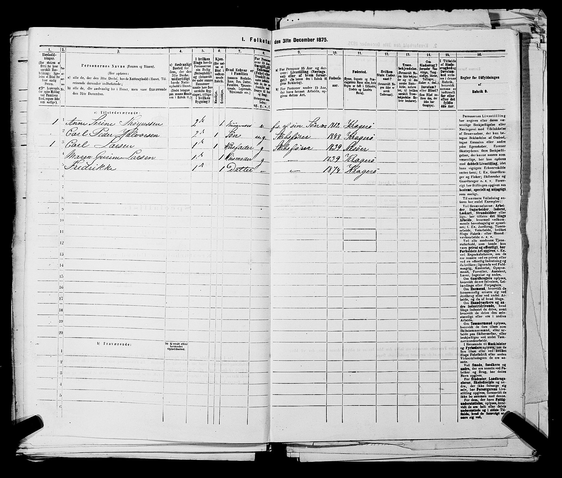 SAKO, 1875 census for 0801P Kragerø, 1875, p. 678