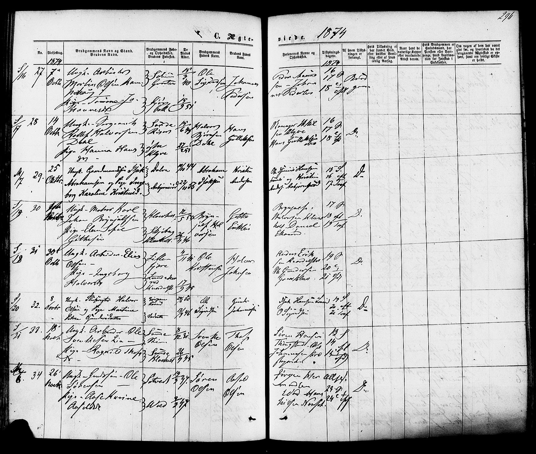 Solum kirkebøker, SAKO/A-306/F/Fa/L0008: Parish register (official) no. I 8, 1865-1876, p. 296