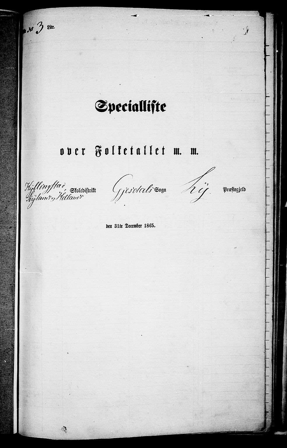 RA, 1865 census for Lye, 1865, p. 133