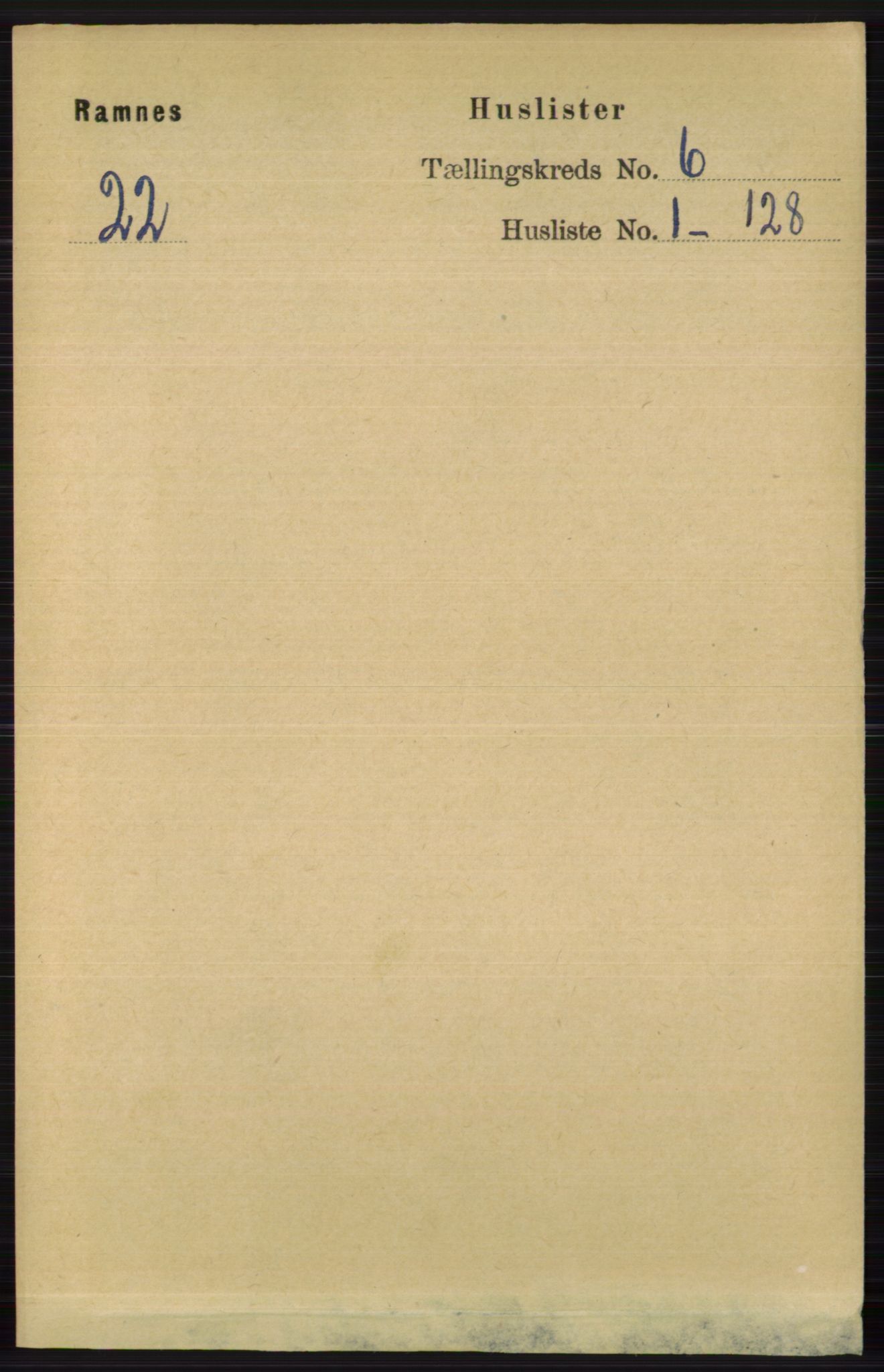 RA, 1891 census for 0718 Ramnes, 1891, p. 3188