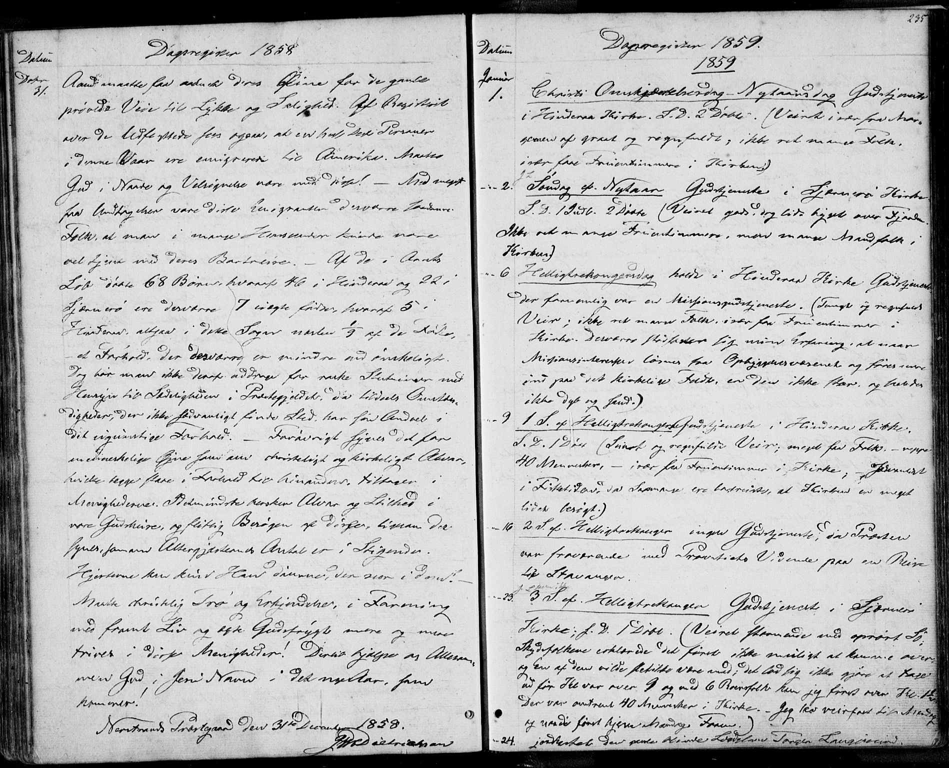 Nedstrand sokneprestkontor, SAST/A-101841/01/IV: Parish register (official) no. A 8, 1839-1860, p. 235