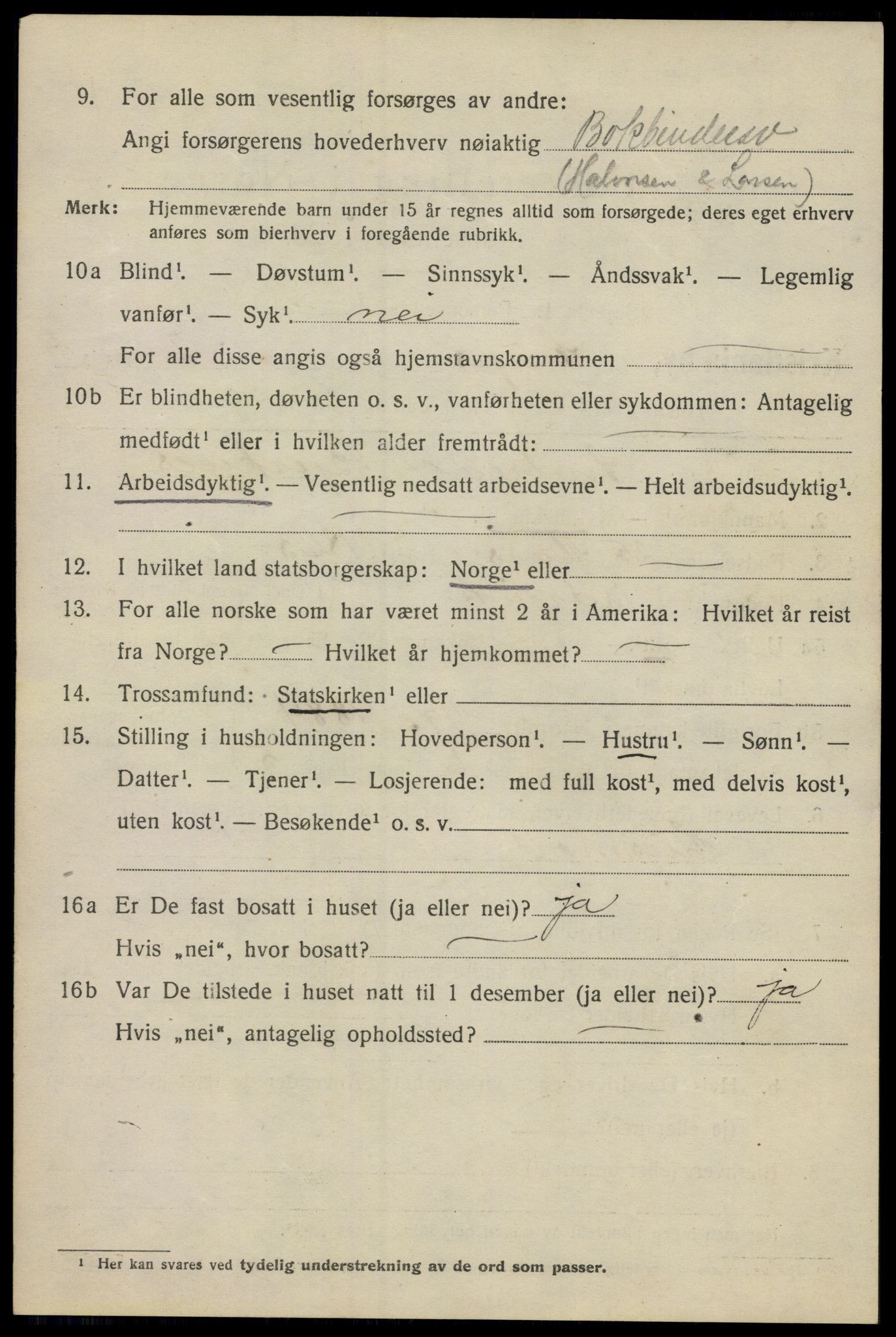 SAO, 1920 census for Kristiania, 1920, p. 145386