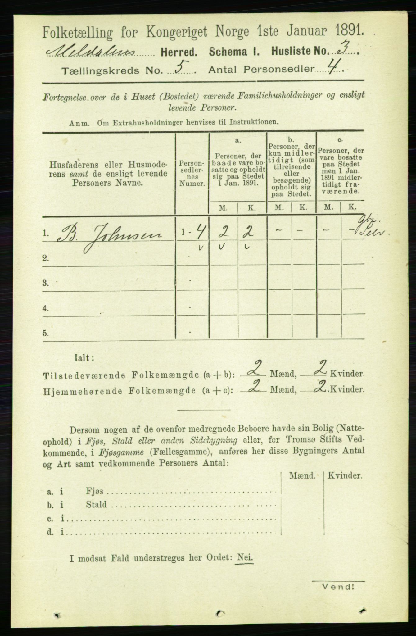 RA, 1891 census for 1636 Meldal, 1891, p. 2468