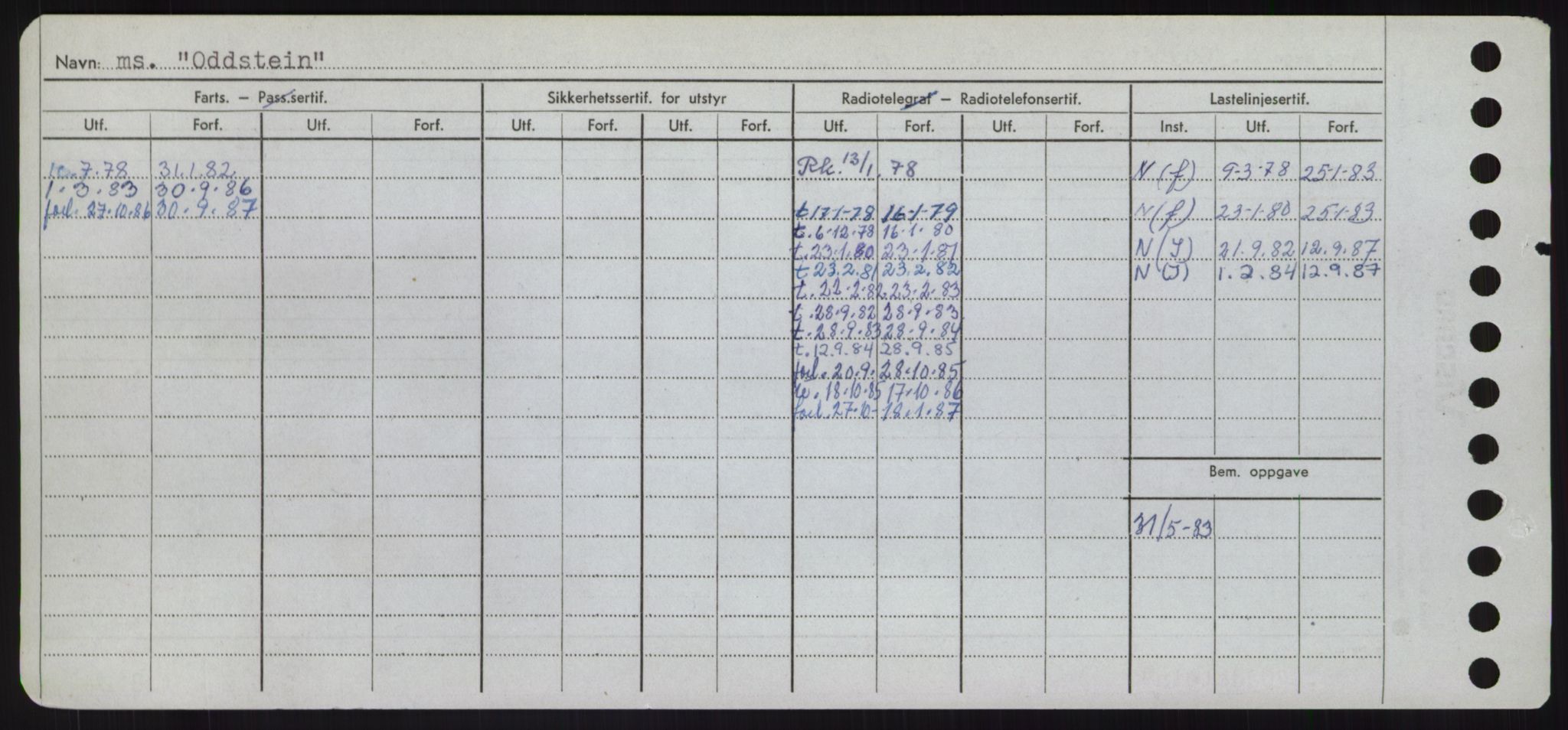 Sjøfartsdirektoratet med forløpere, Skipsmålingen, RA/S-1627/H/Hd/L0028: Fartøy, O, p. 124