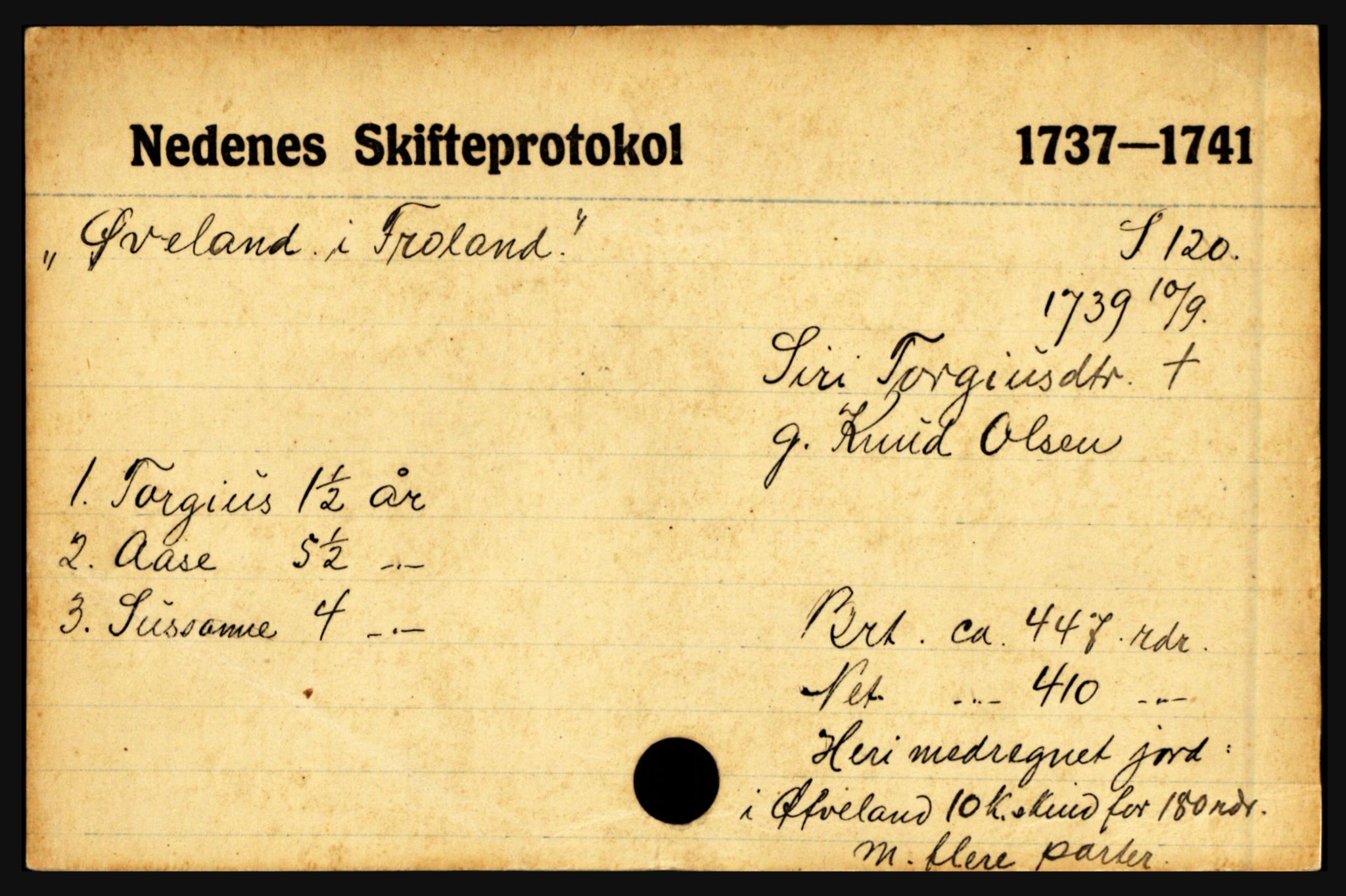 Nedenes sorenskriveri før 1824, AV/SAK-1221-0007/H, p. 34271