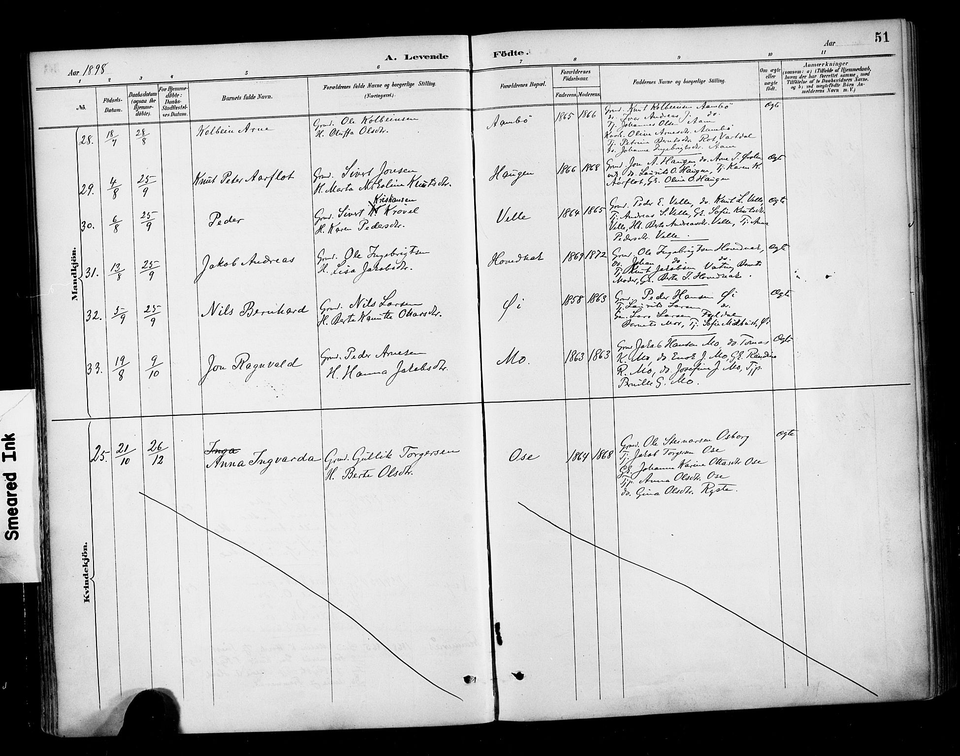 Ministerialprotokoller, klokkerbøker og fødselsregistre - Møre og Romsdal, AV/SAT-A-1454/513/L0177: Parish register (official) no. 513A04, 1890-1906, p. 51