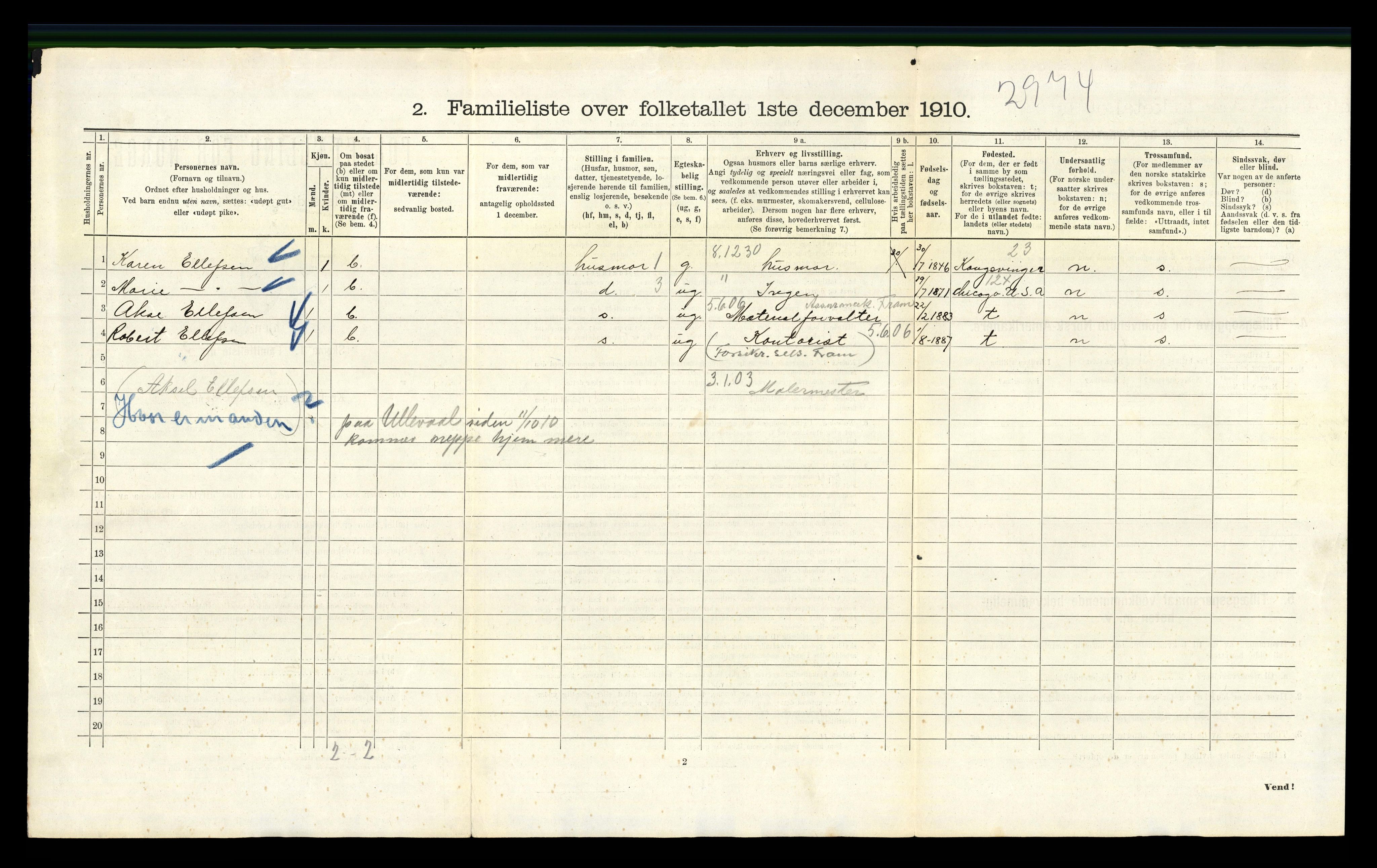 RA, 1910 census for Kristiania, 1910, p. 2104