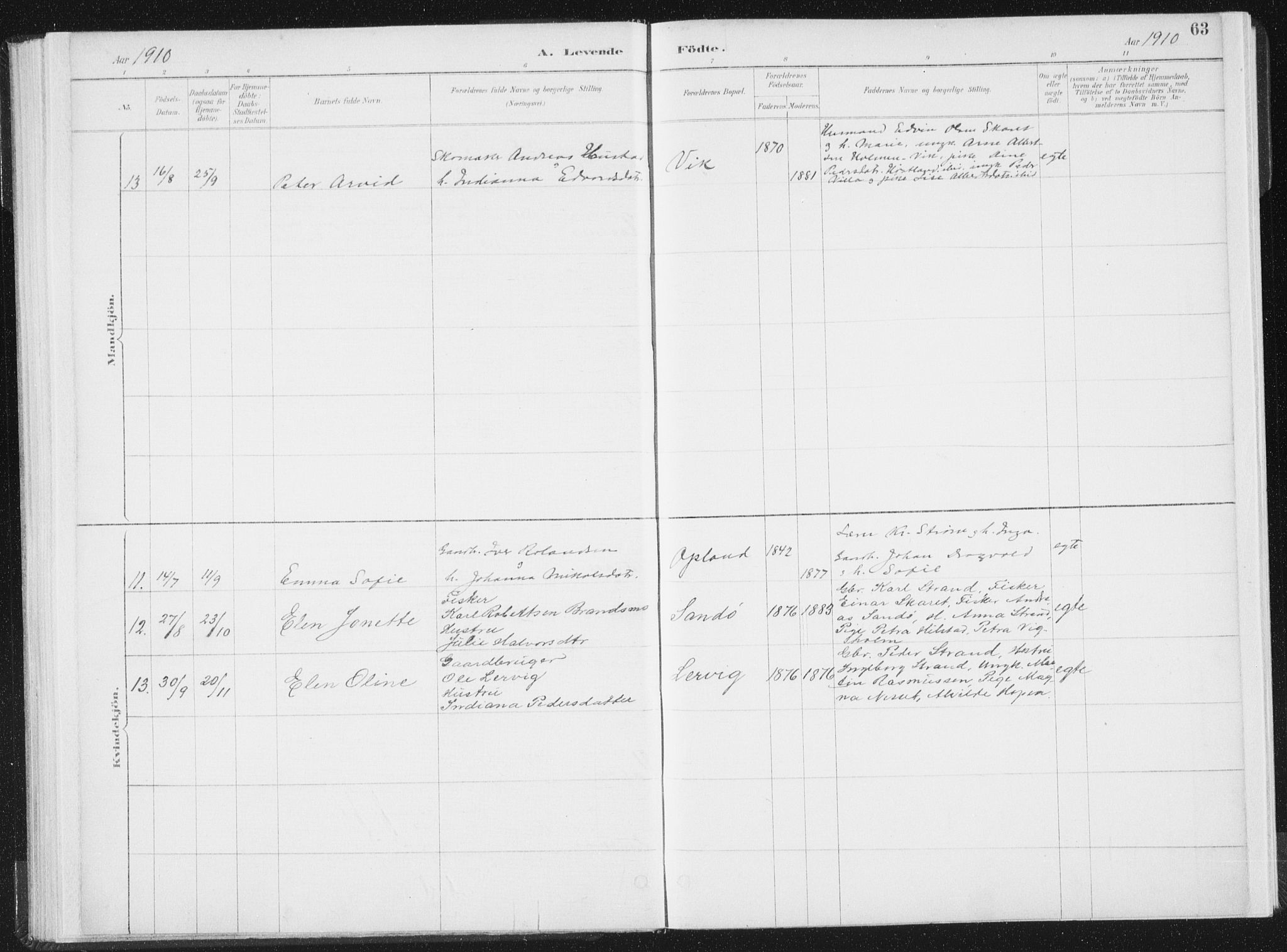 Ministerialprotokoller, klokkerbøker og fødselsregistre - Nord-Trøndelag, AV/SAT-A-1458/771/L0597: Parish register (official) no. 771A04, 1885-1910, p. 63