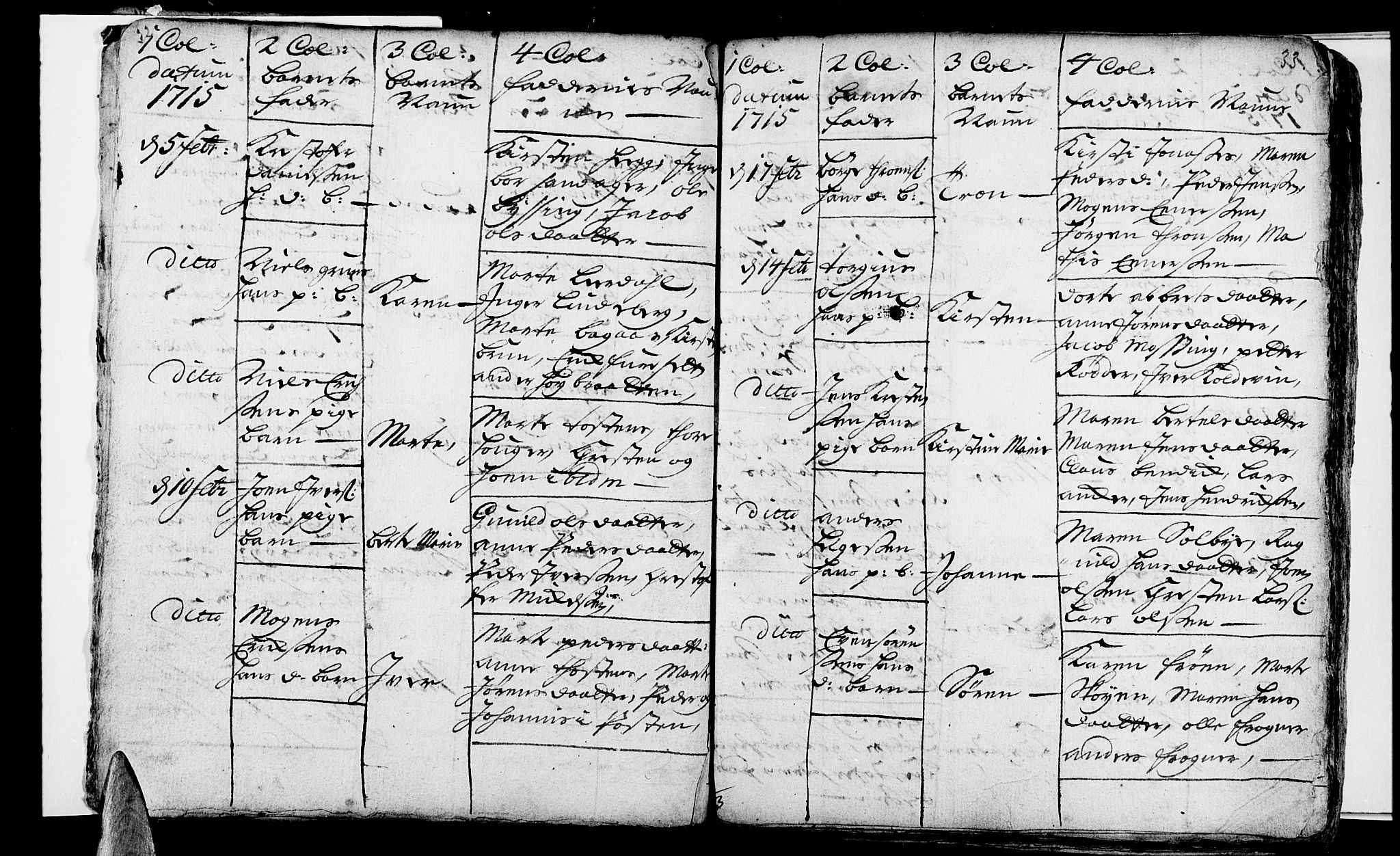 Aker prestekontor kirkebøker, AV/SAO-A-10861/F/L0002: Parish register (official) no. 2, 1714-1720, p. 32-33