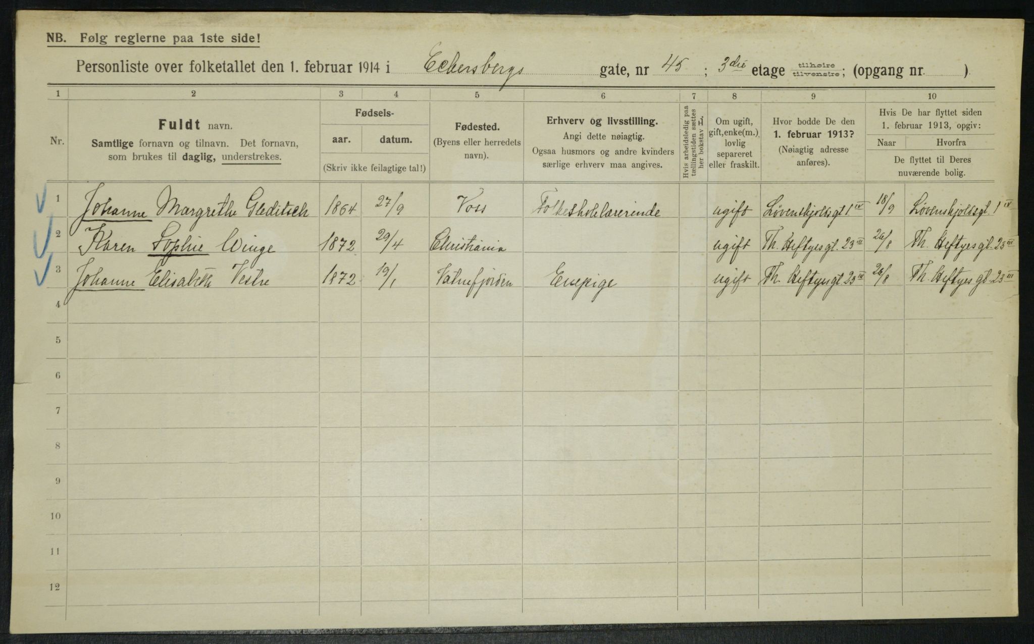 OBA, Municipal Census 1914 for Kristiania, 1914, p. 18862