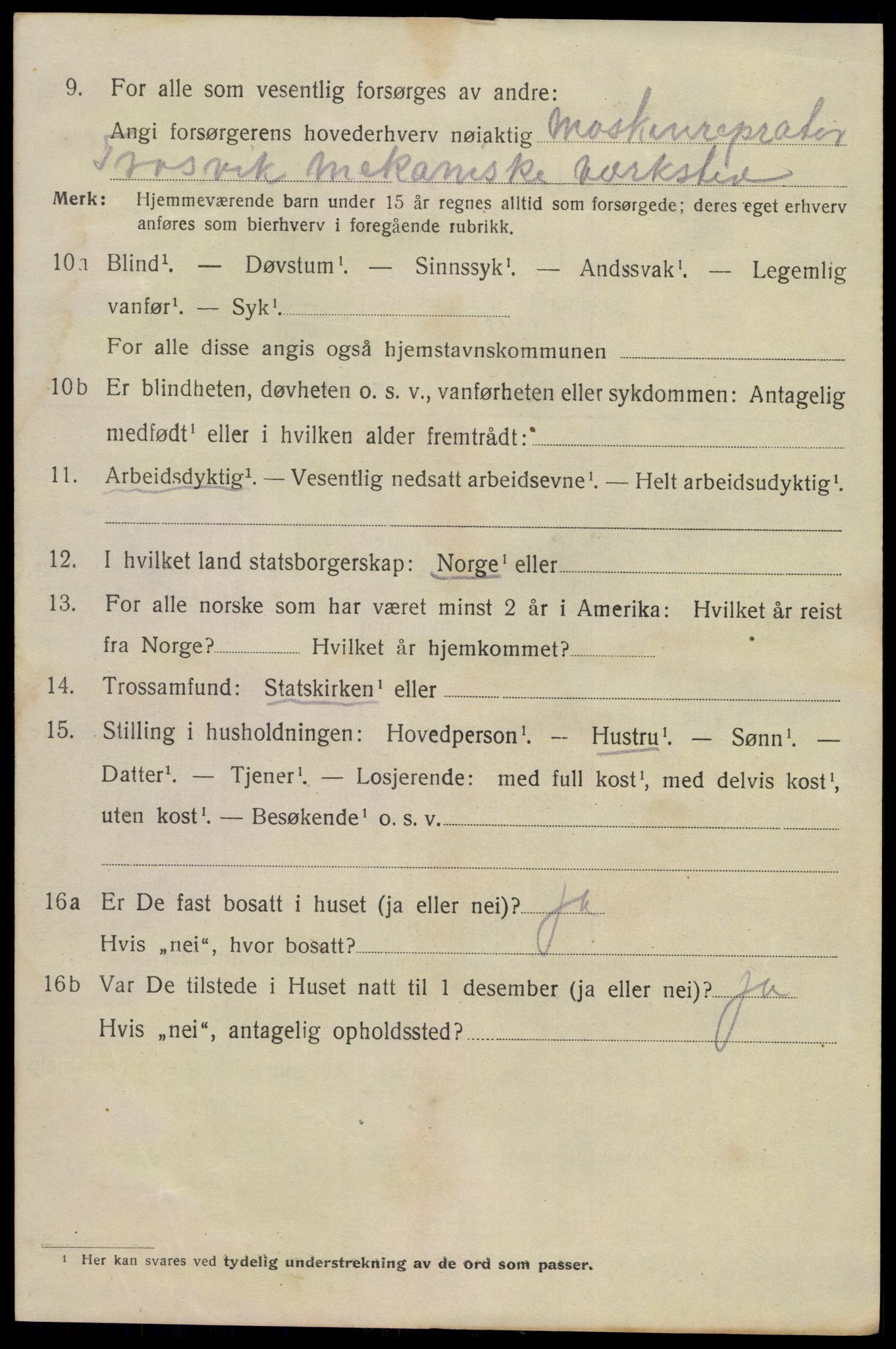 SAKO, 1920 census for Kragerø, 1920, p. 9064