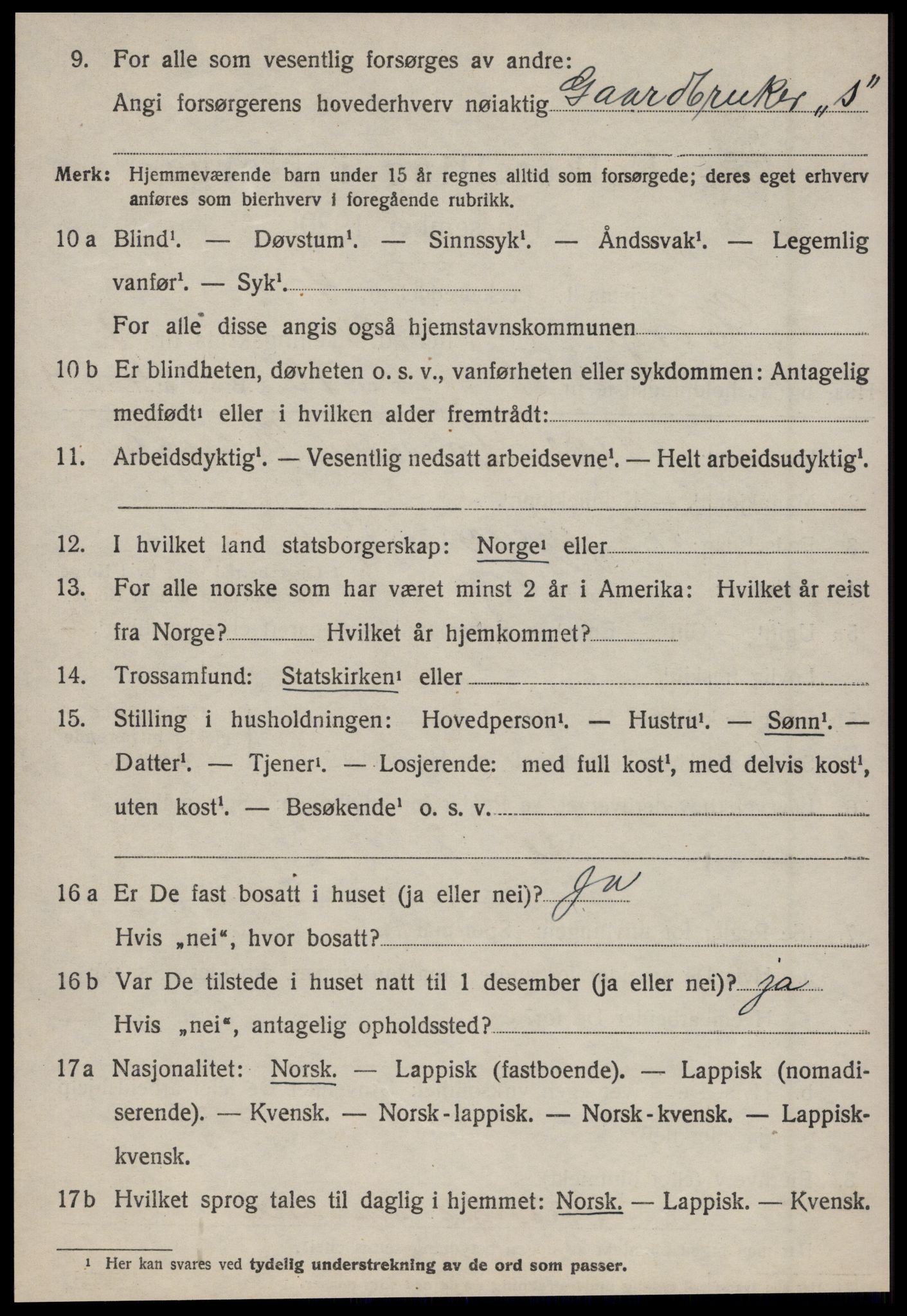 SAT, 1920 census for Horg, 1920, p. 5357