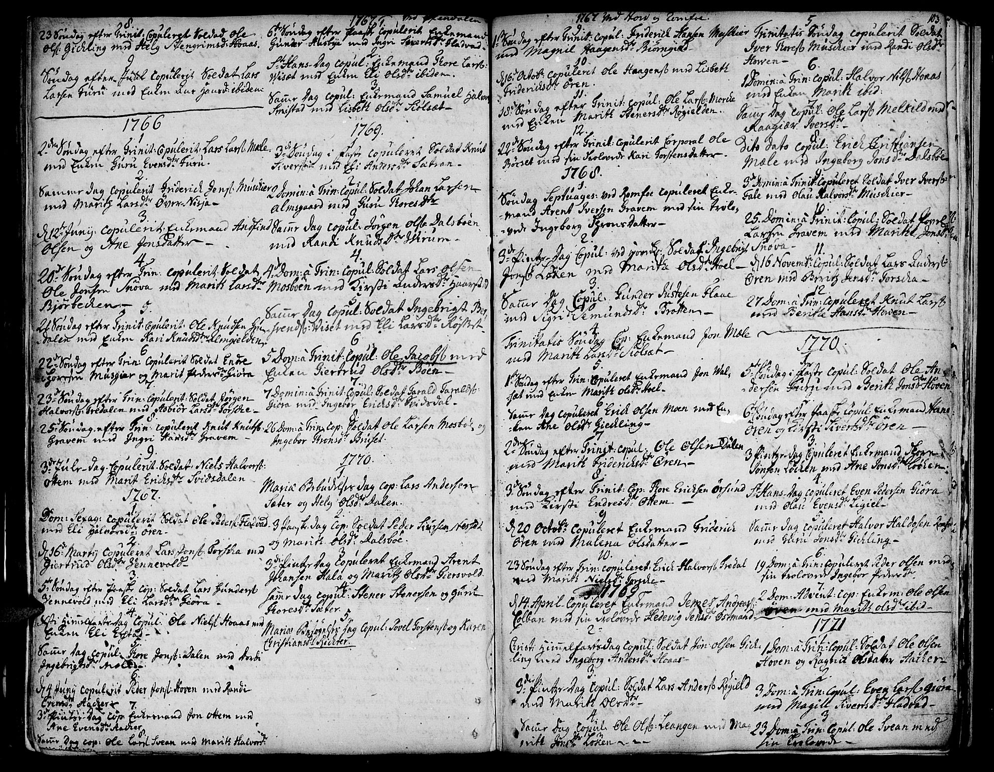 Ministerialprotokoller, klokkerbøker og fødselsregistre - Møre og Romsdal, AV/SAT-A-1454/590/L1007: Parish register (official) no. 590A01, 1752-1793, p. 103