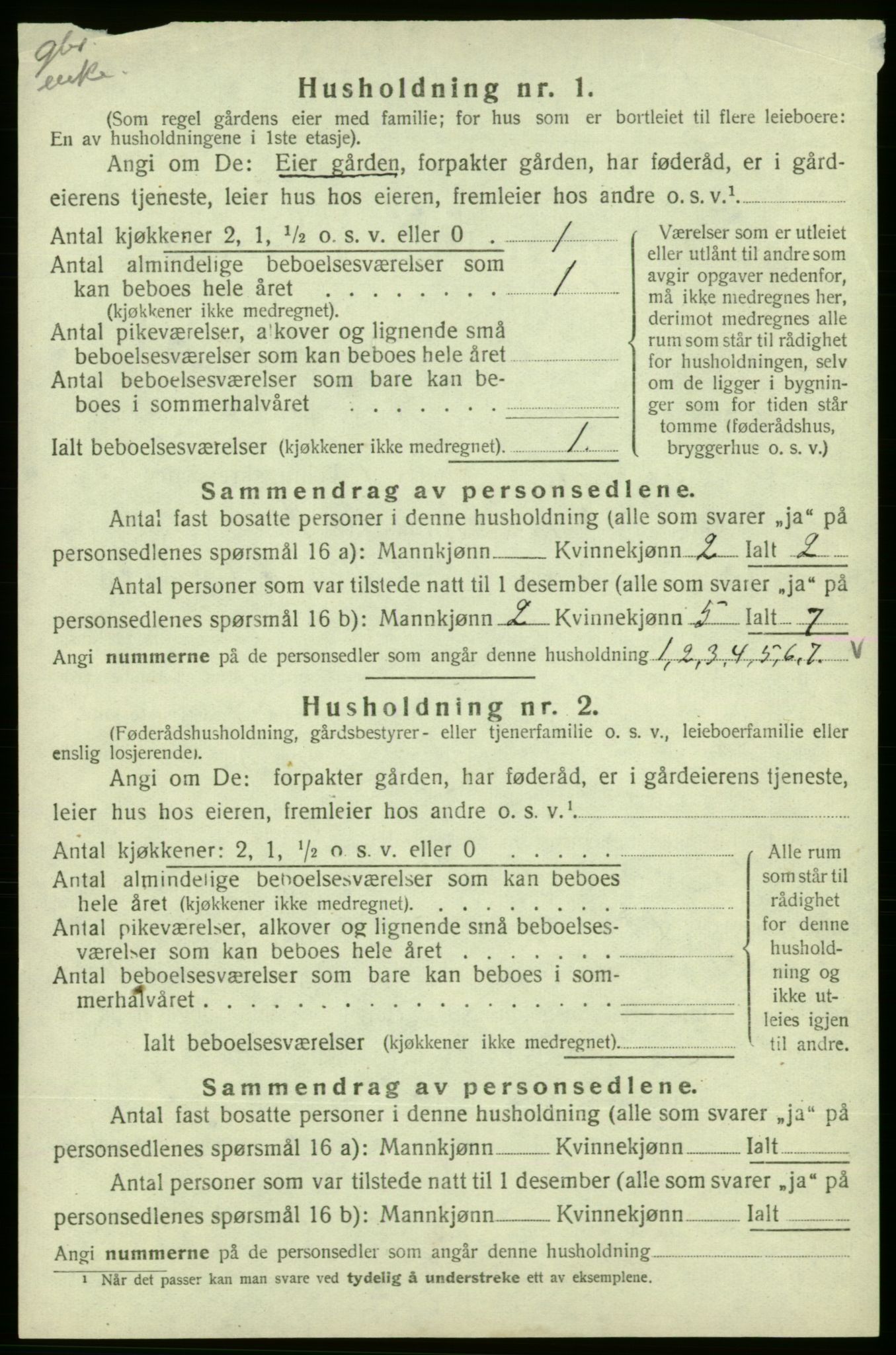 SAB, 1920 census for Skånevik, 1920, p. 1322