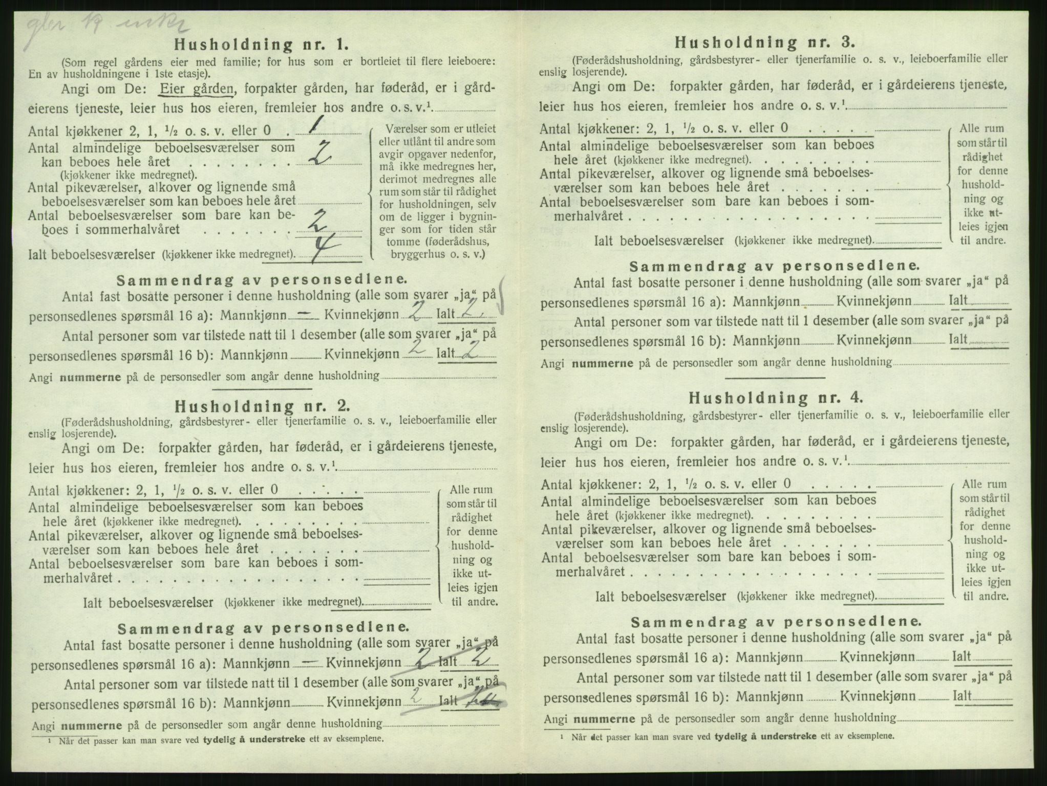 SAT, 1920 census for Vik, 1920, p. 462