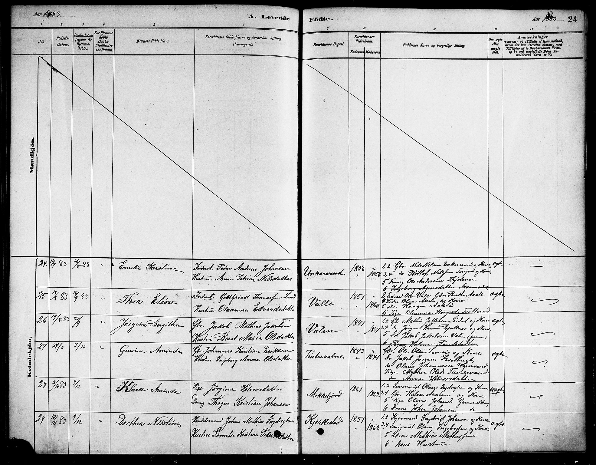 Ministerialprotokoller, klokkerbøker og fødselsregistre - Nordland, AV/SAT-A-1459/823/L0330: Parish register (copy) no. 823C02, 1879-1916, p. 24