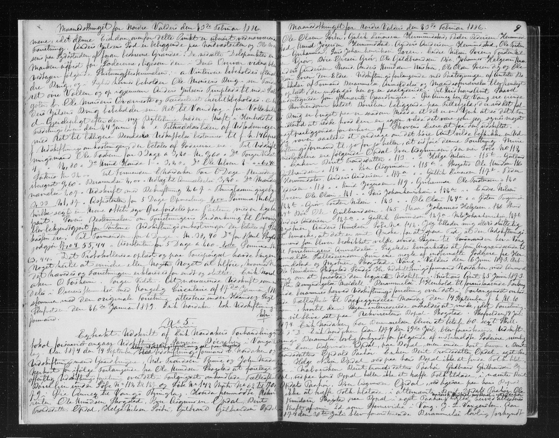 Valdres sorenskriveri, AV/SAH-TING-016/H/Hb/Hba/L0018: Mortgage book no. 18, 1886-1888, p. 9
