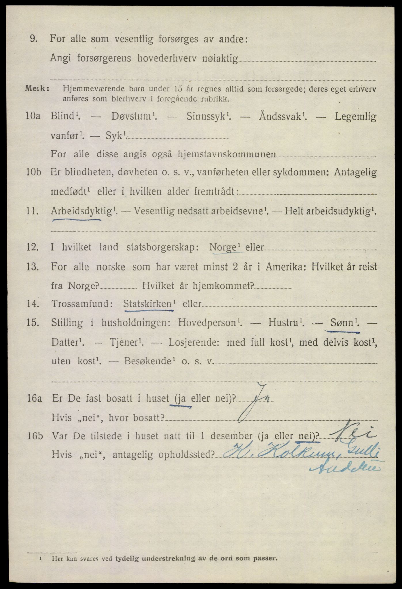 SAKO, 1920 census for Andebu, 1920, p. 2611