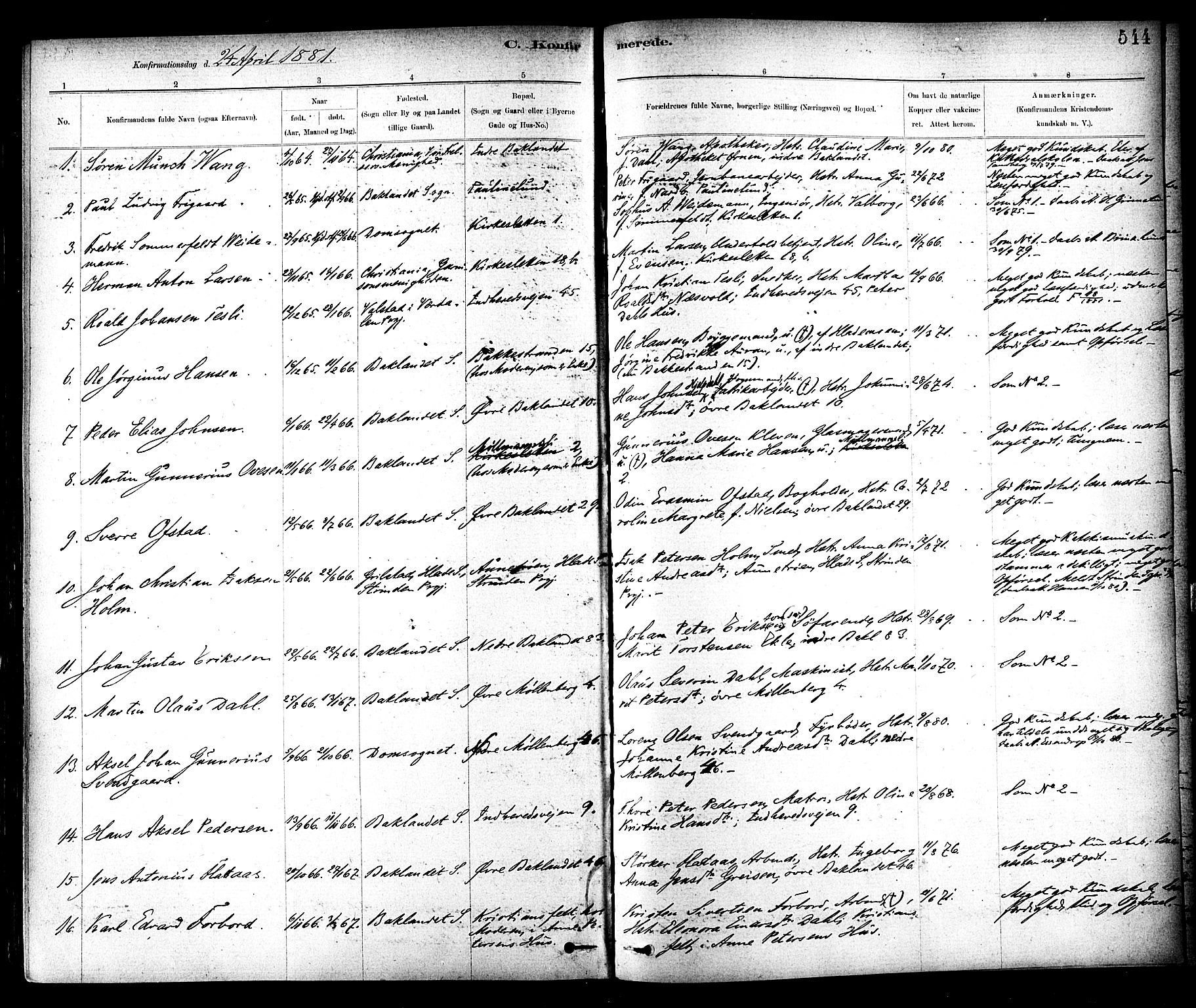 Ministerialprotokoller, klokkerbøker og fødselsregistre - Sør-Trøndelag, SAT/A-1456/604/L0188: Parish register (official) no. 604A09, 1878-1892, p. 544