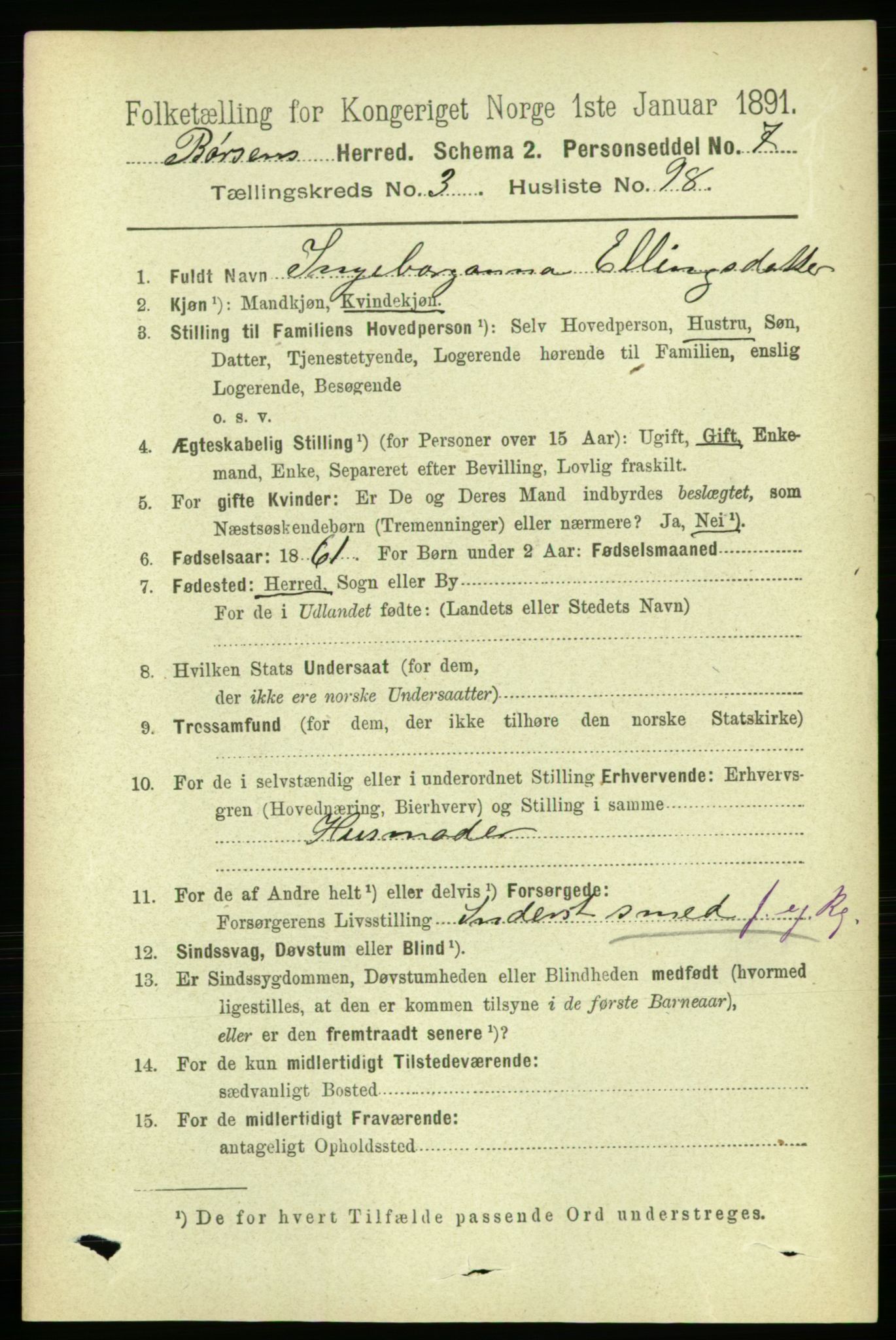 RA, 1891 census for 1658 Børsa, 1891, p. 1370