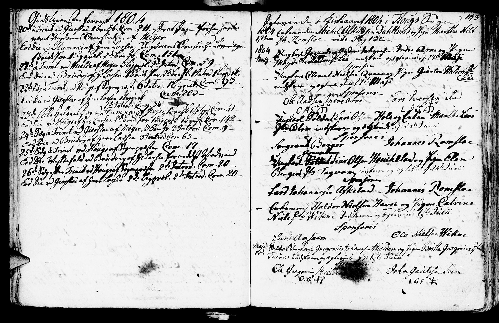 Haus sokneprestembete, SAB/A-75601/H/Haa: Parish register (official) no. A 11, 1796-1816, p. 143